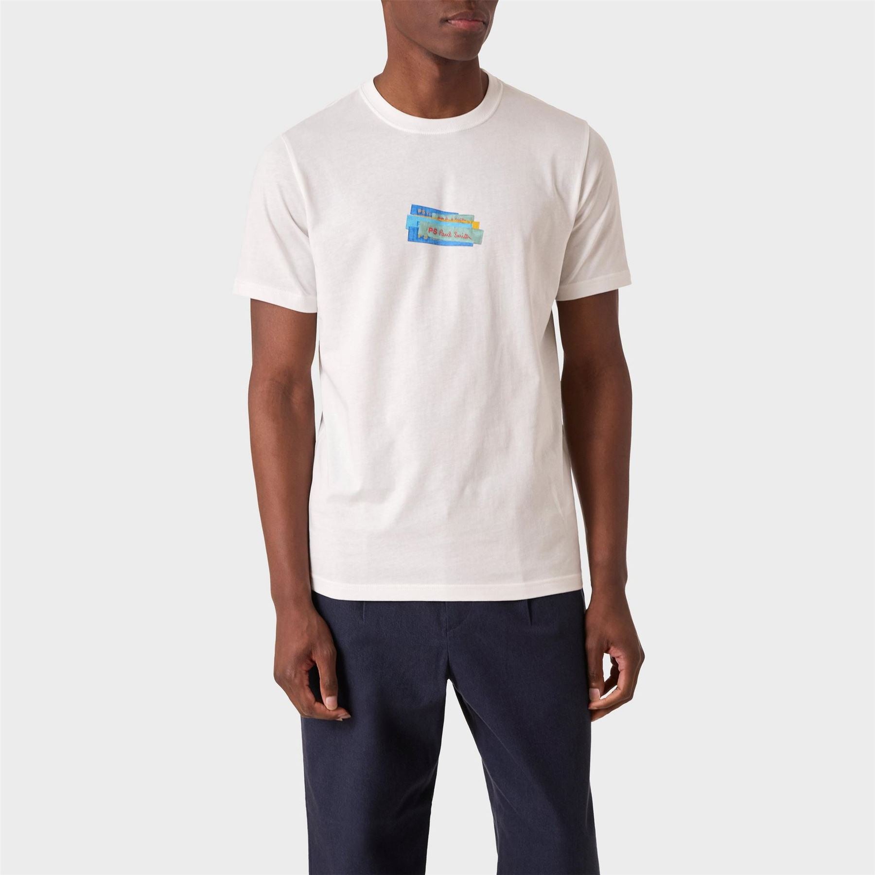 PS Paul Smith Regular Fit Crew Neck Plain Sleeve T-Shirt