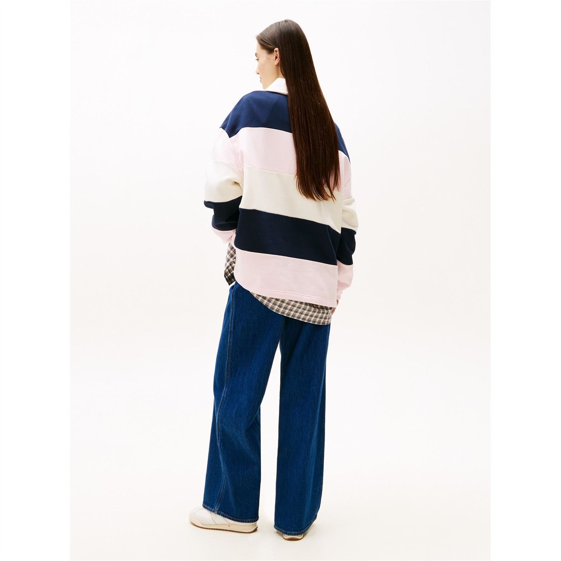 Tommy Jeans Badge Collared Neck Long Sleeve Rugby Shirt