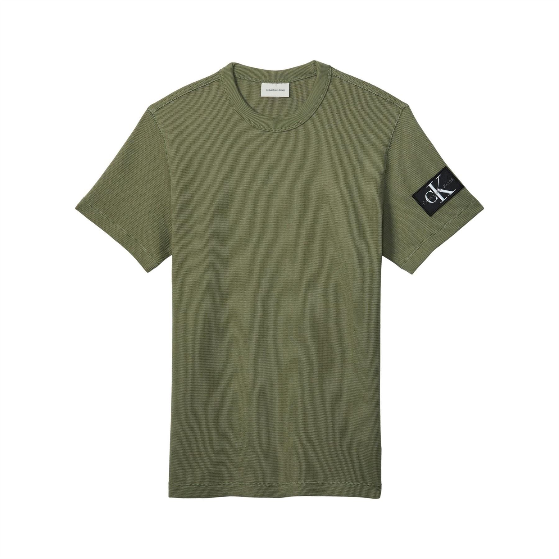 Calvin Klein Jeans Waffle Regular Fit Crew Neck T-Shirt