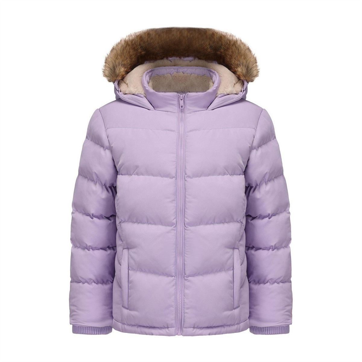SoulCal 2 Zip Hooded Long Sleeve Short Puffer Jacket