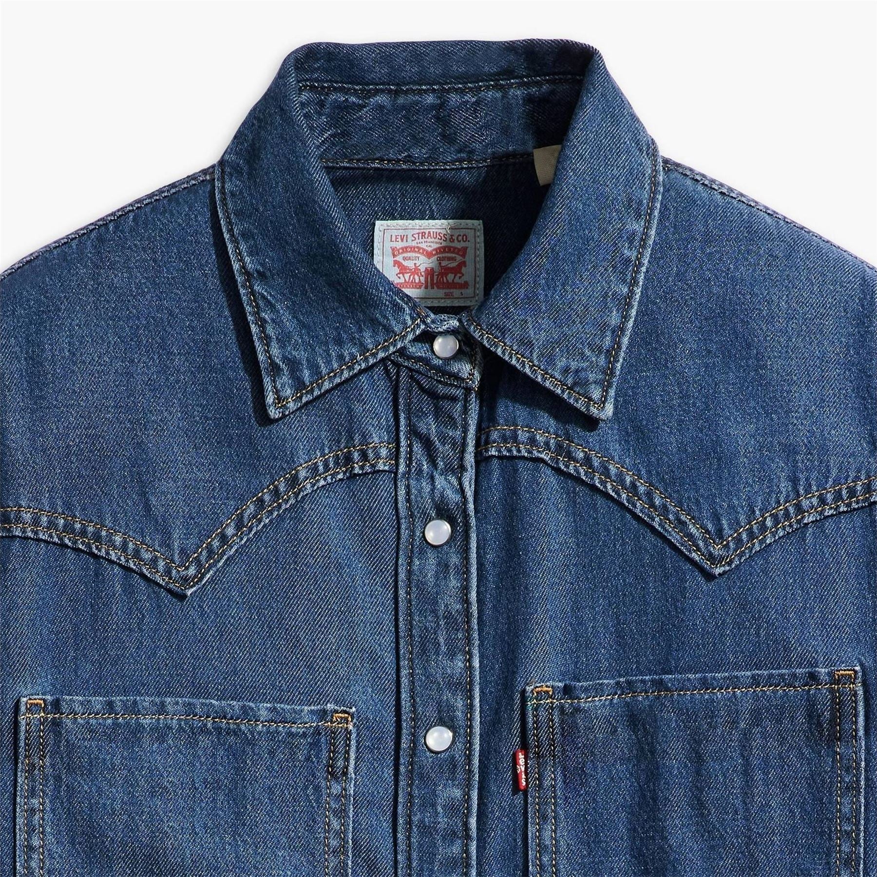 Levis Teodora Western Long Sleeve Denim Shirt