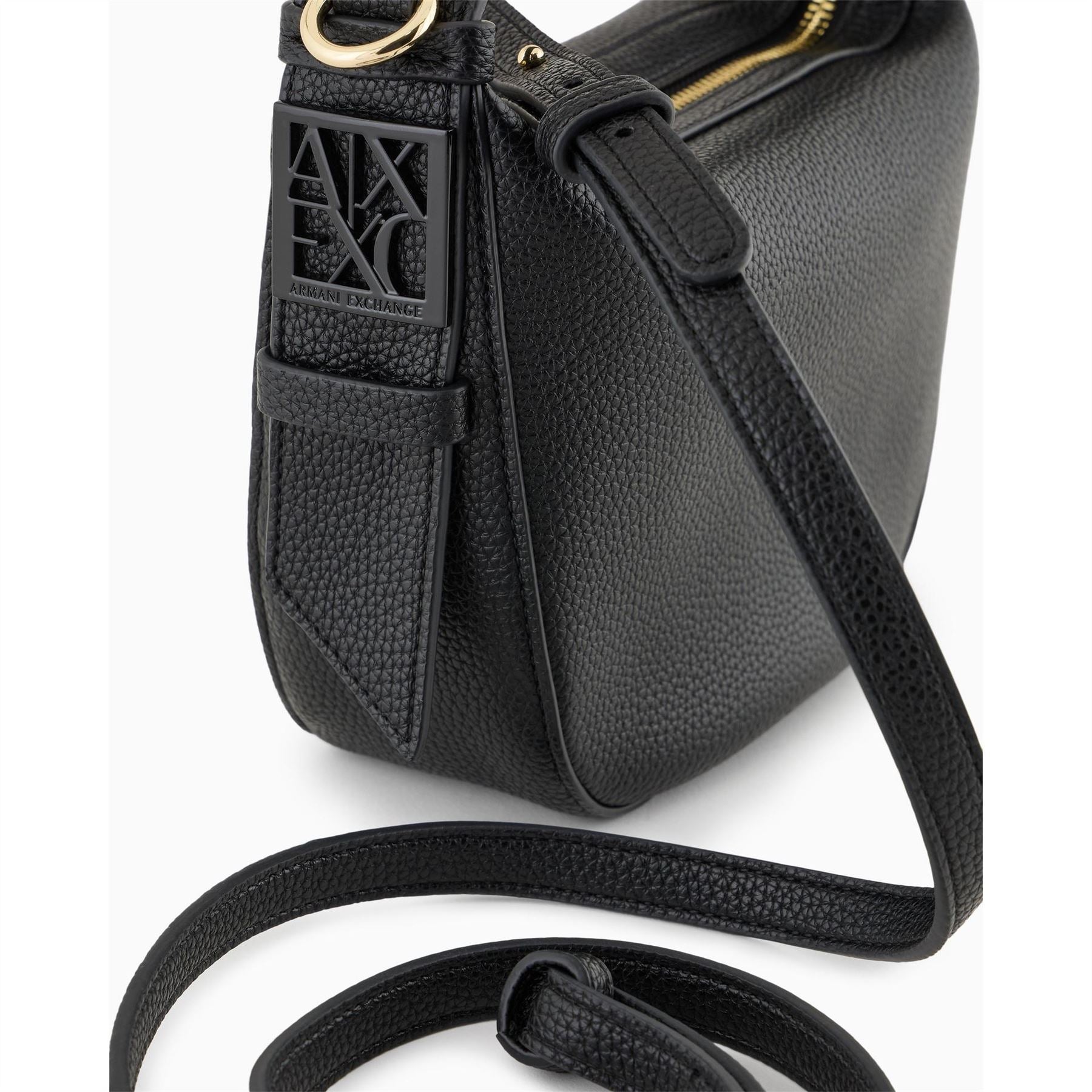 Armani Exchange Exchange Crescent Shape Hobo Bag with Logo