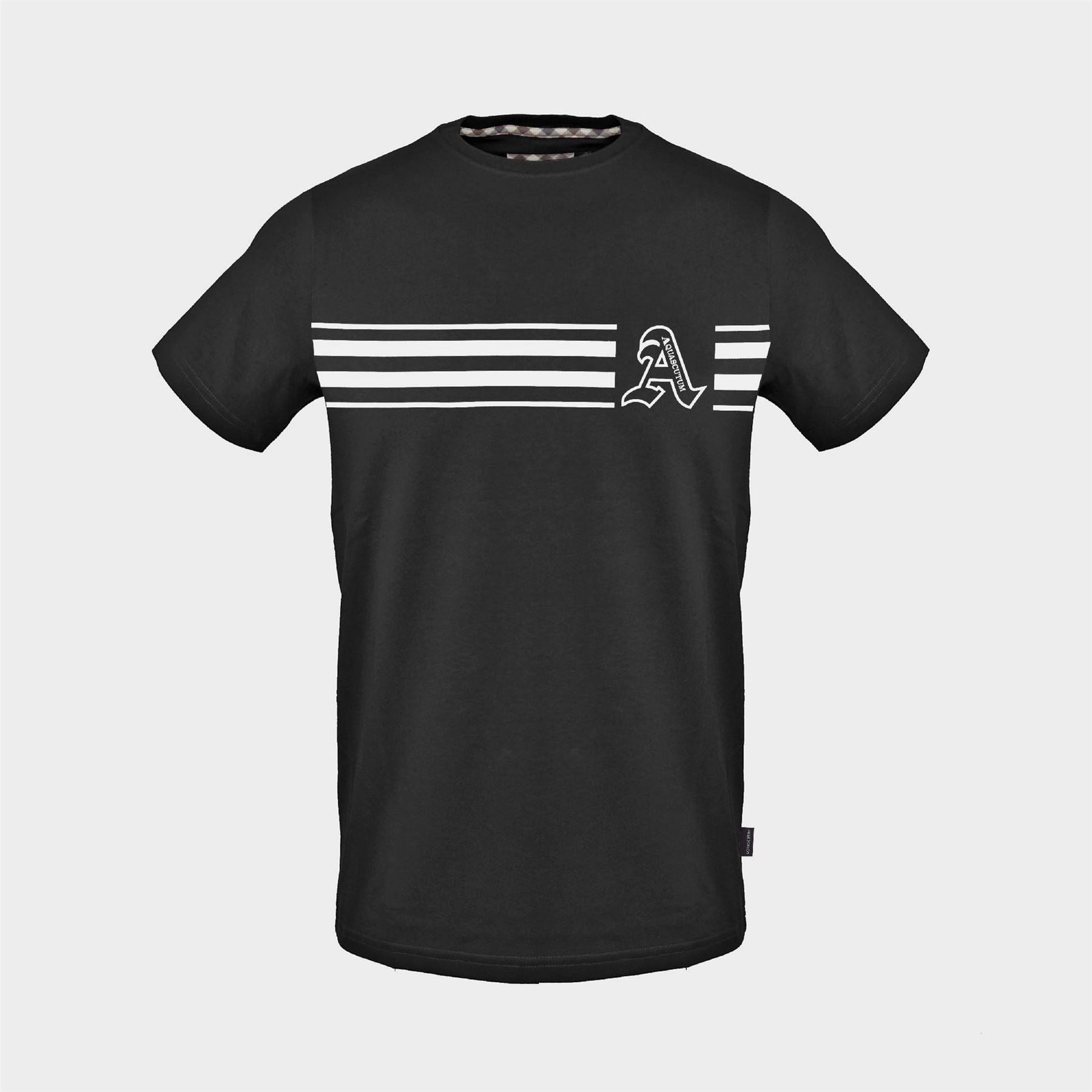 Aquascutum Lettering Graphic Crew Neck Short Sleeve Jersey T-Shirt