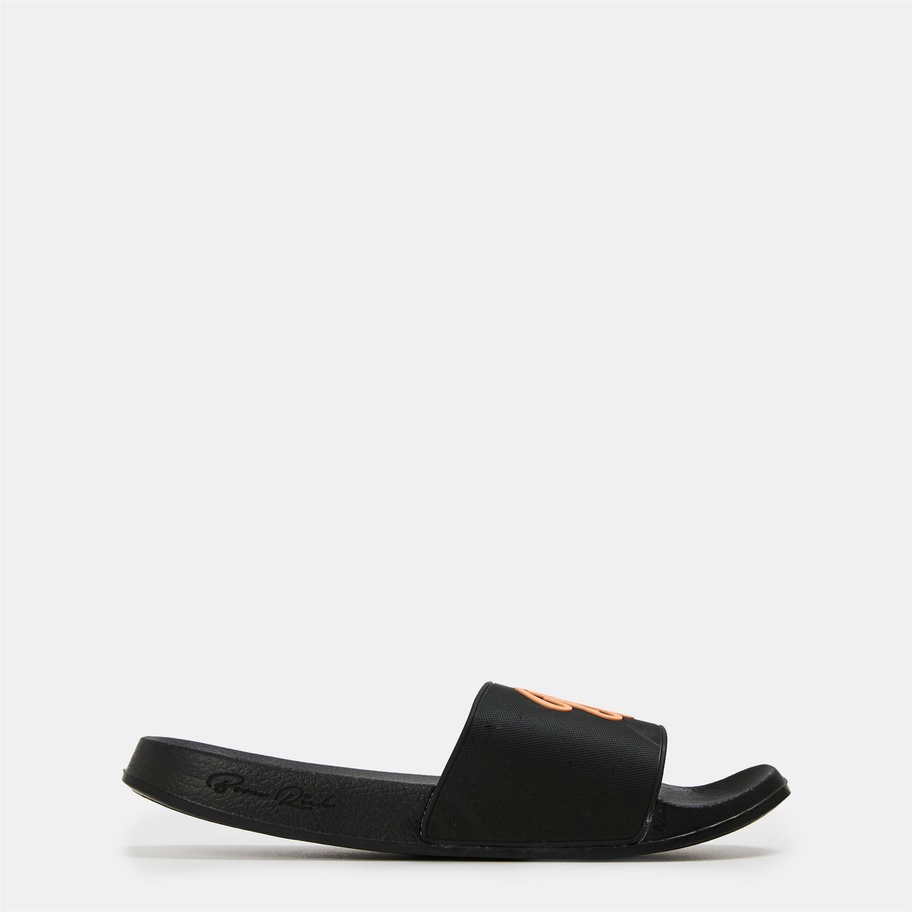 Born Rich Barreca Logo Print Open Toe Slides