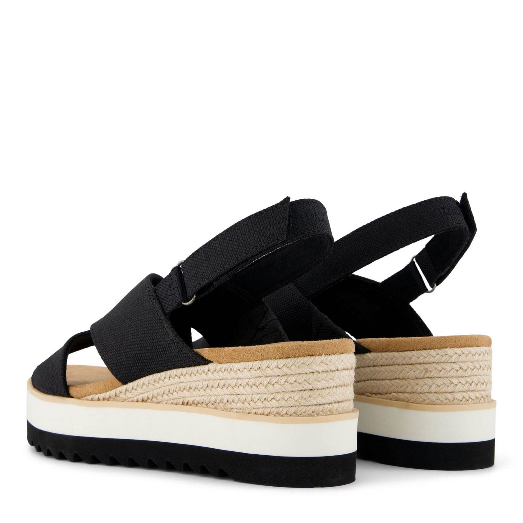 Toms Diana Crossover Strap Open Toe Flat Sandals