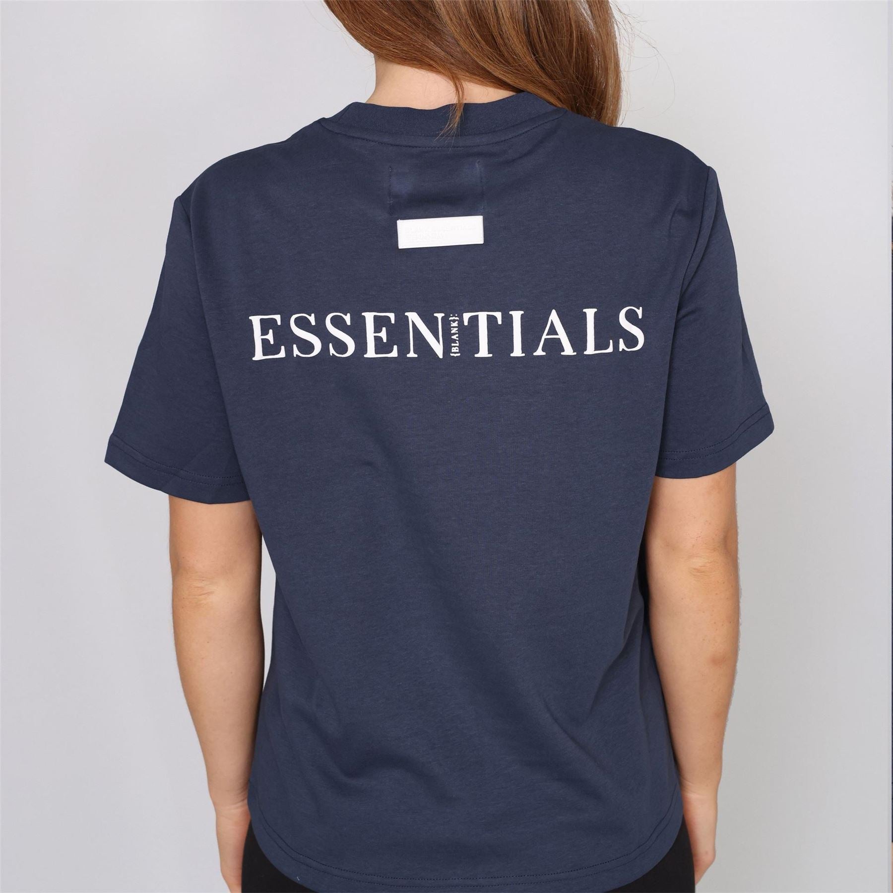 Blank Essentials Embroidered Text Graphic Crew Neck Short Sleeve Boyfriend T-Shirt