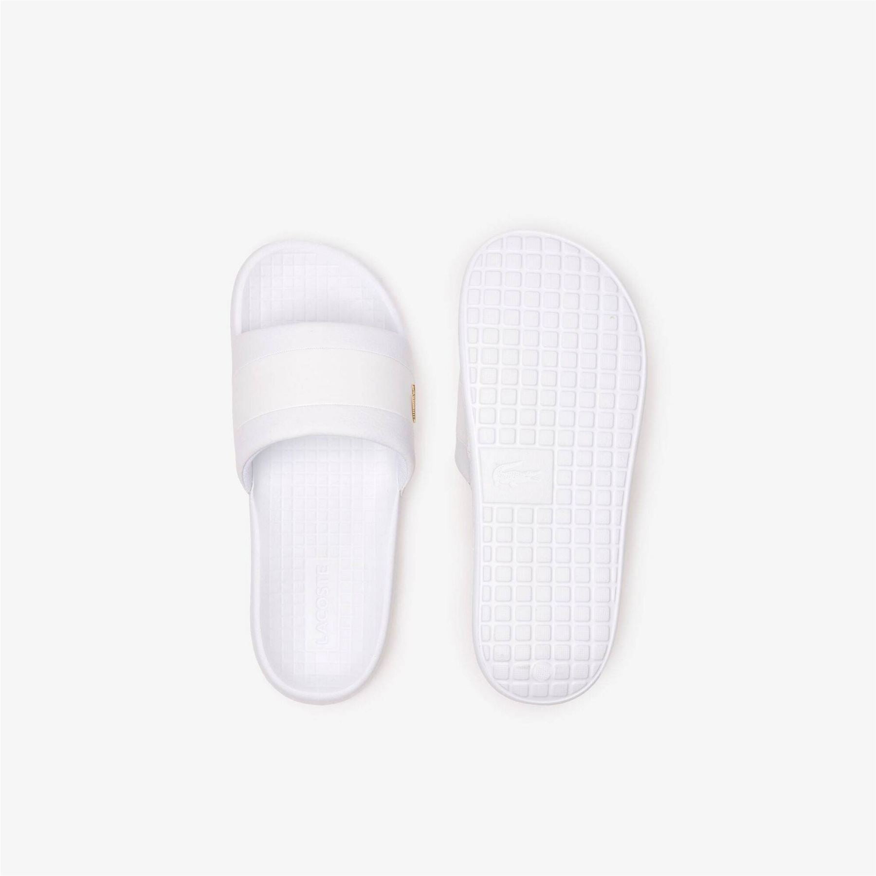 Lacoste Crocodile Print Flatform Slides
