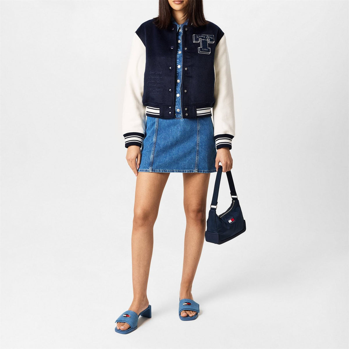 Tommy Jeans Letterman Wool Long Sleeve Varsity Jacket