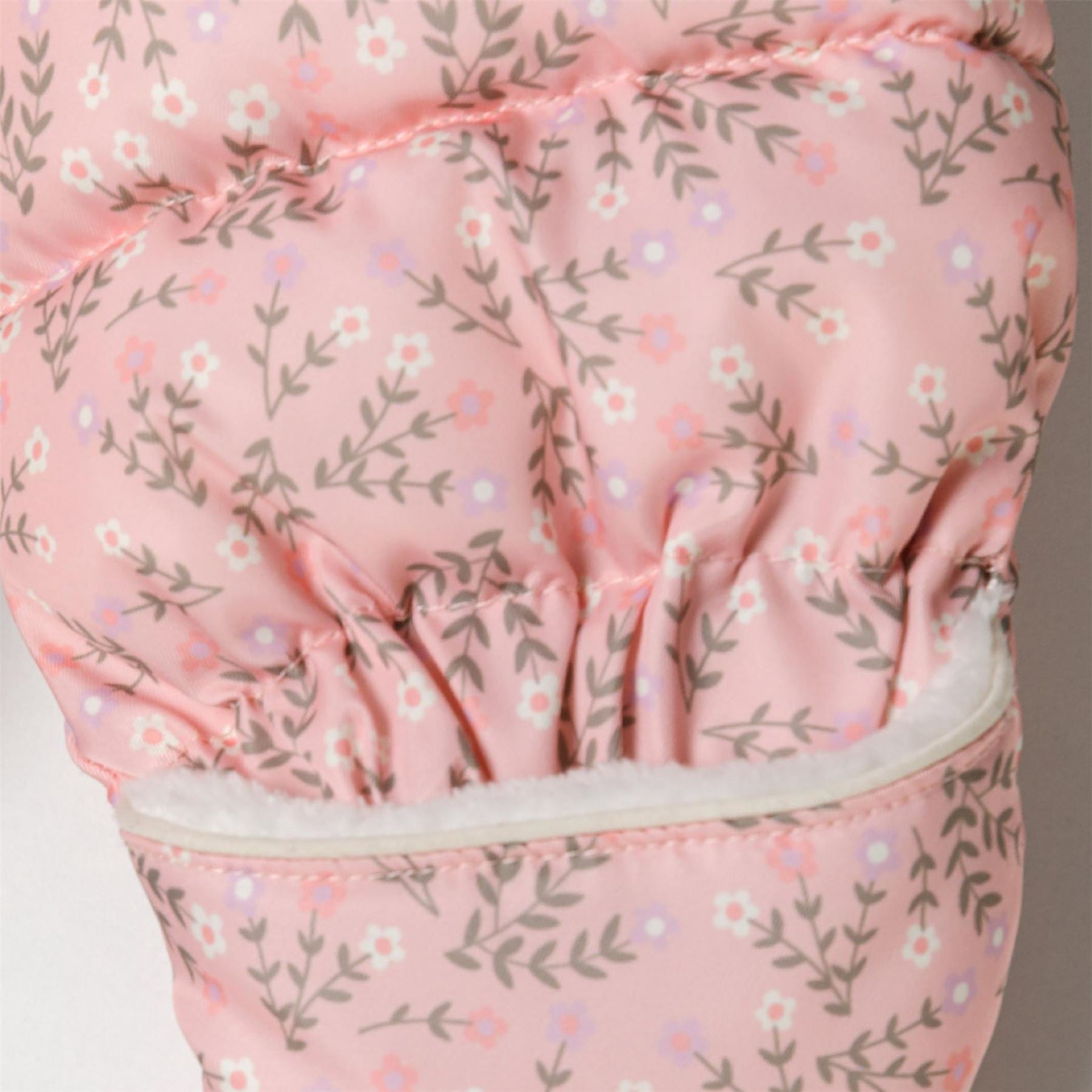 Minoti Girls Baby Snowsuit With Hood Double Zip Light Pink