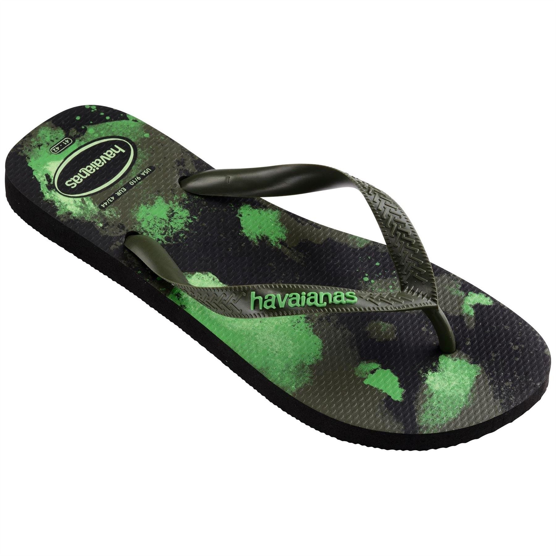 Havaianas Womens Hav. Top Camu Black Moss 37 38 Flip Flops