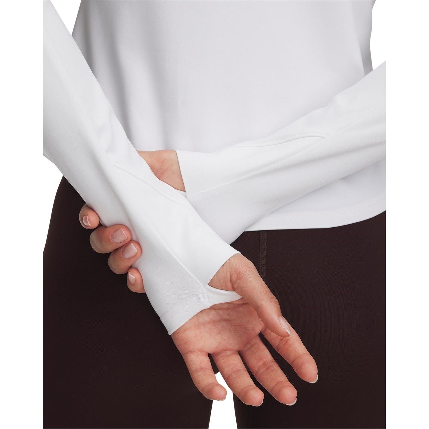 Under Armour Motion Zip Neck Long Sleeve Thumb Hole Top