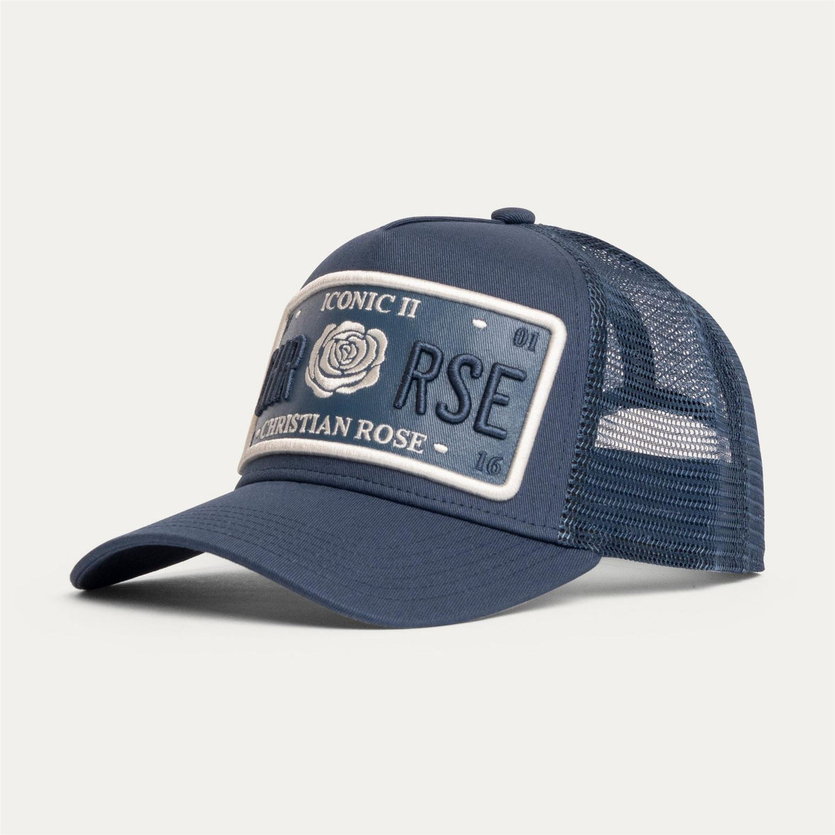 Christian Rose Iconic Ii Plate Trucker Cap