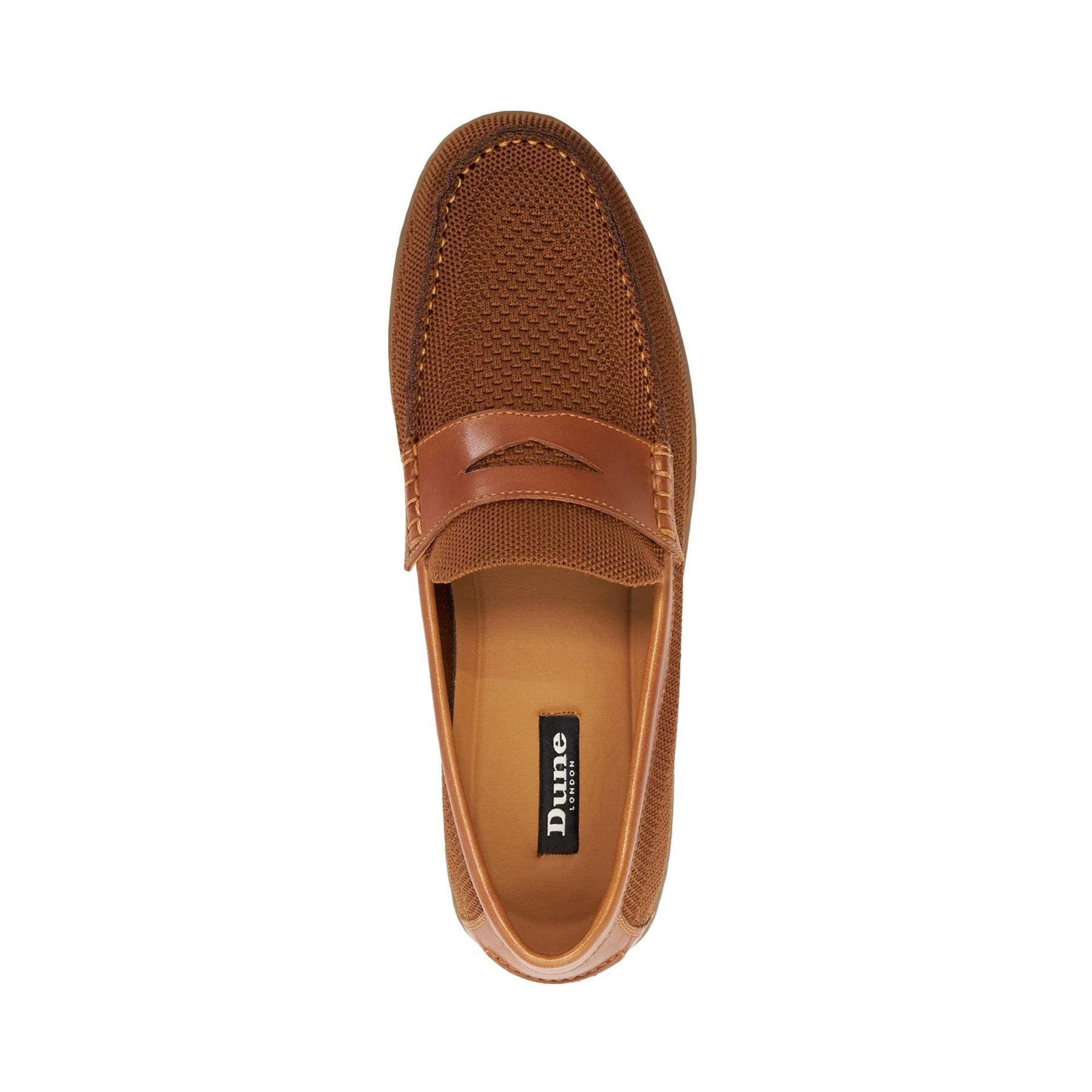 Dune London Textured Moc Toe Penny Loafers