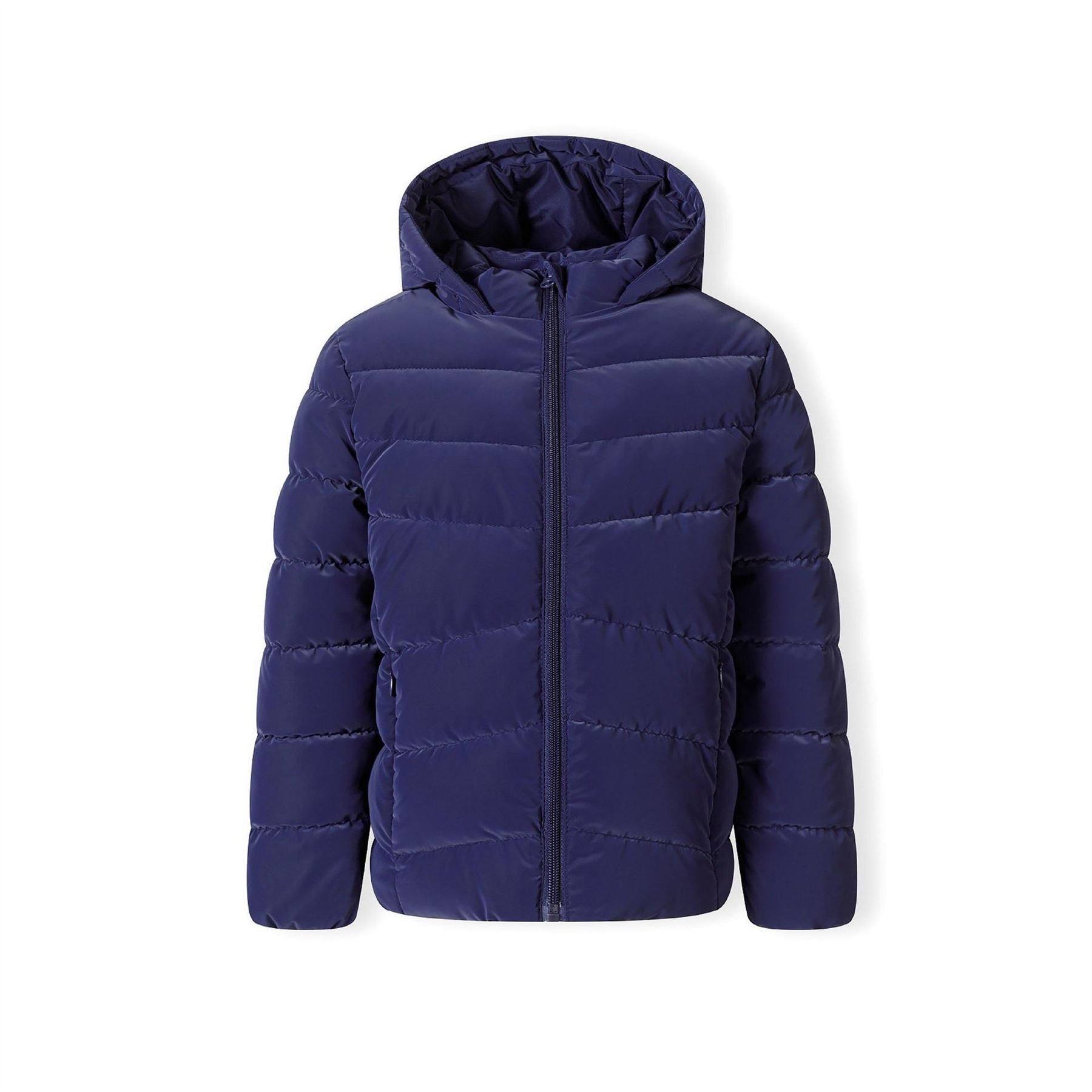 Minoti Girls Padded Jacket Velvet Feel Navy