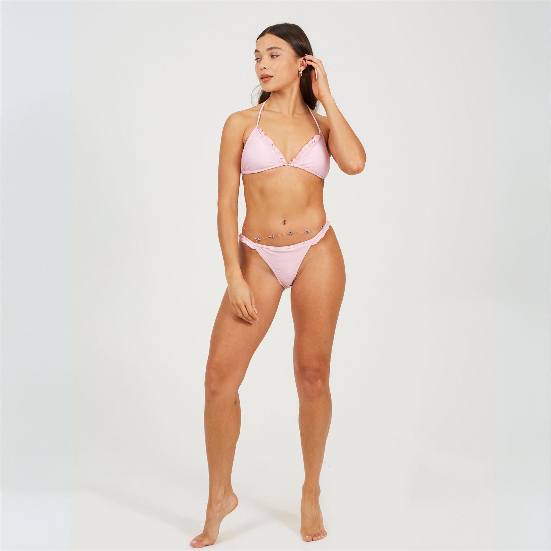 Brave Soul Bikini Top With Frill Edge