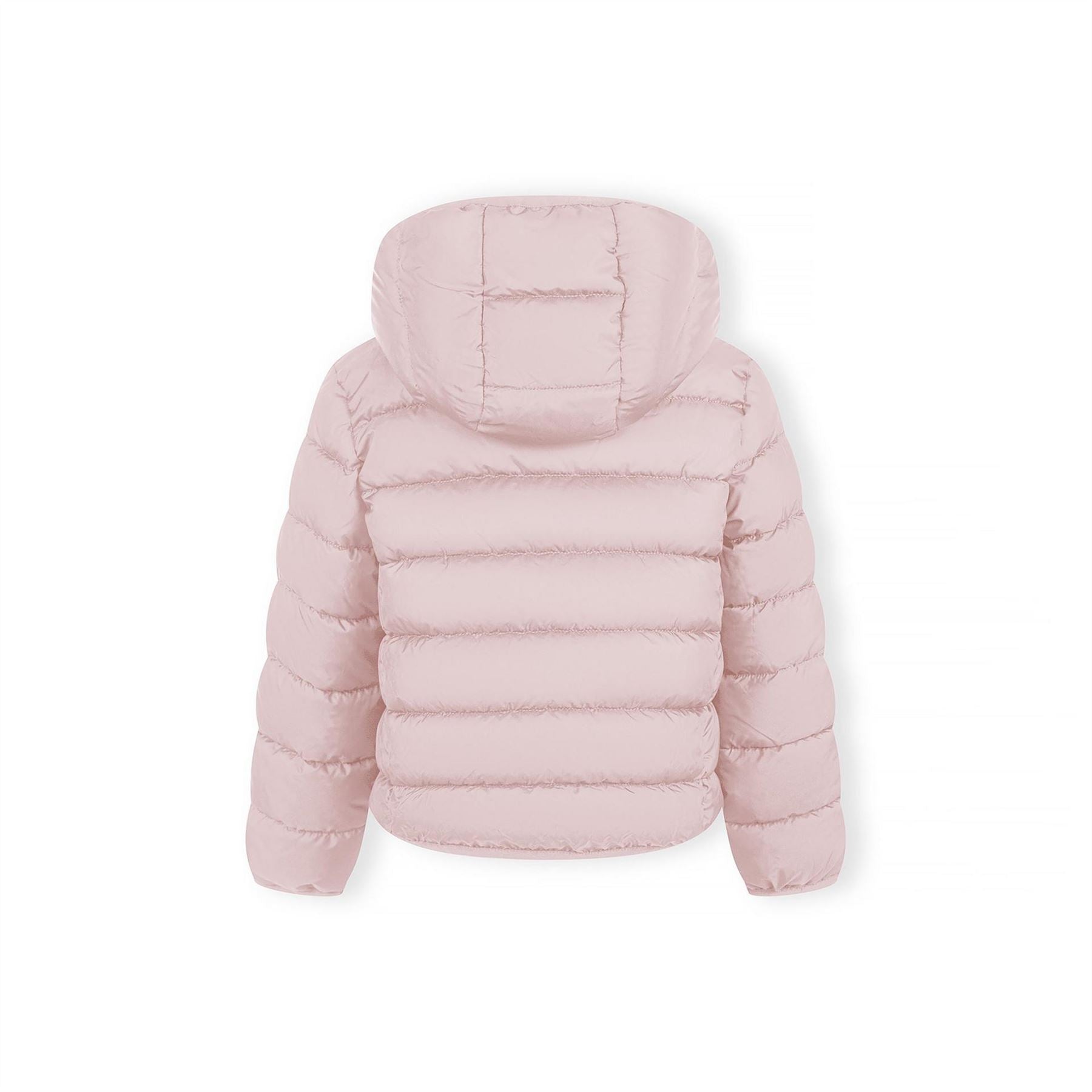 Minoti Girls Quilted Jacket With Zip Removable Hood Pink