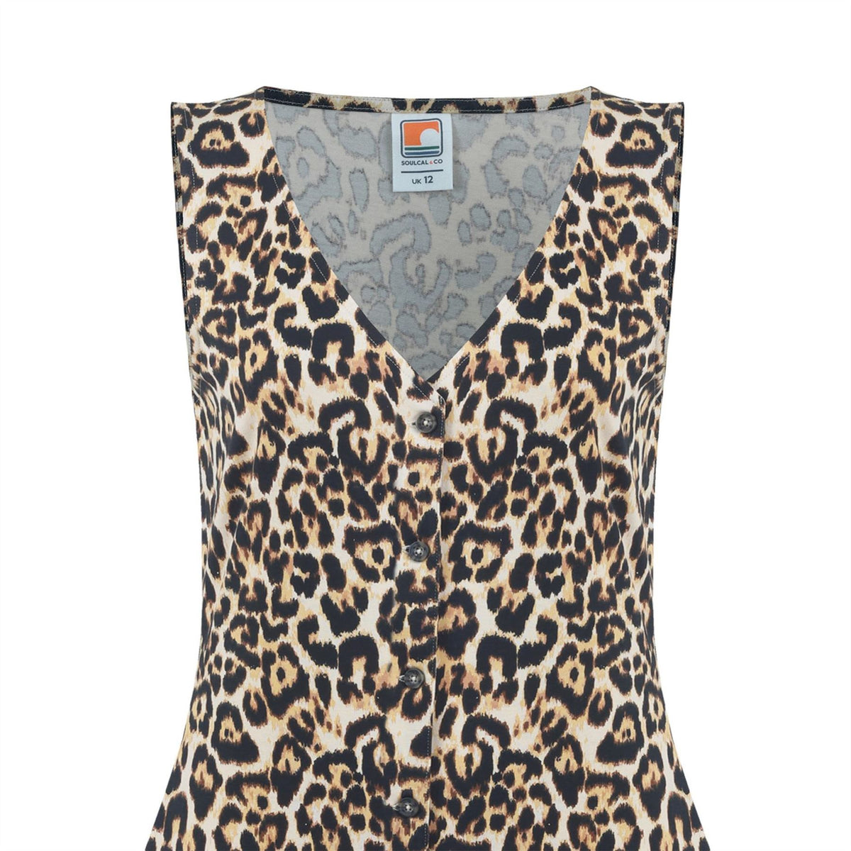 SoulCal V-Neck Midi A-Line Dress