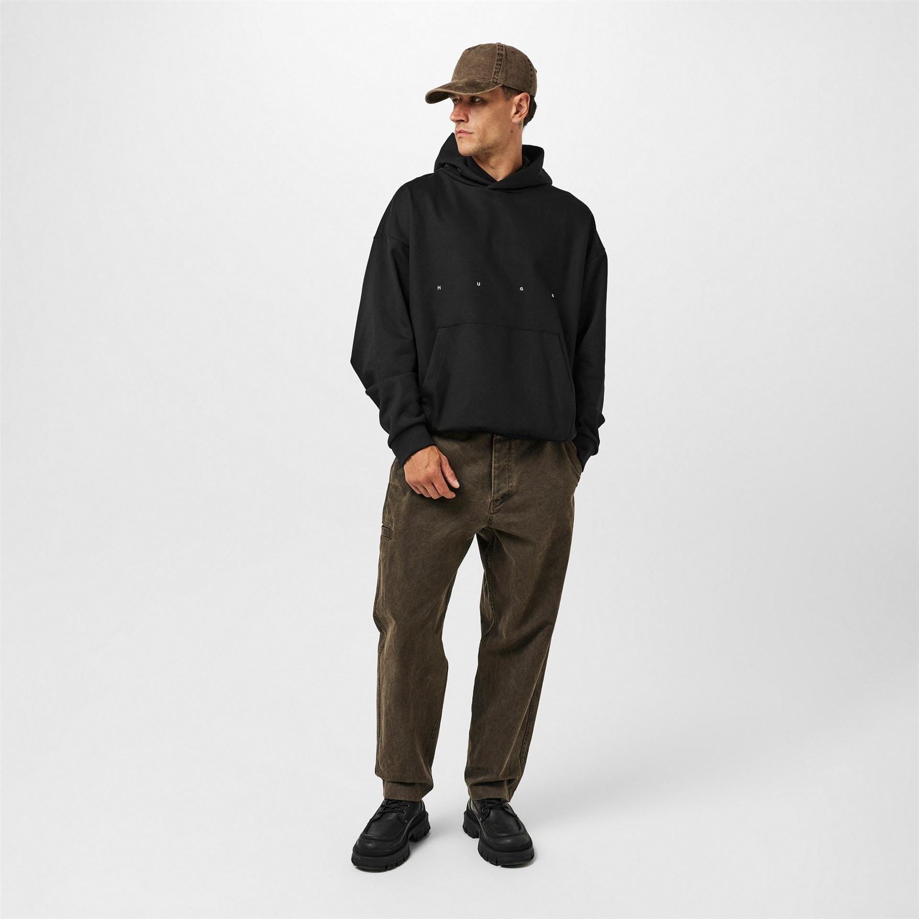 Hugo Red Cotton Pull Over Hoodie