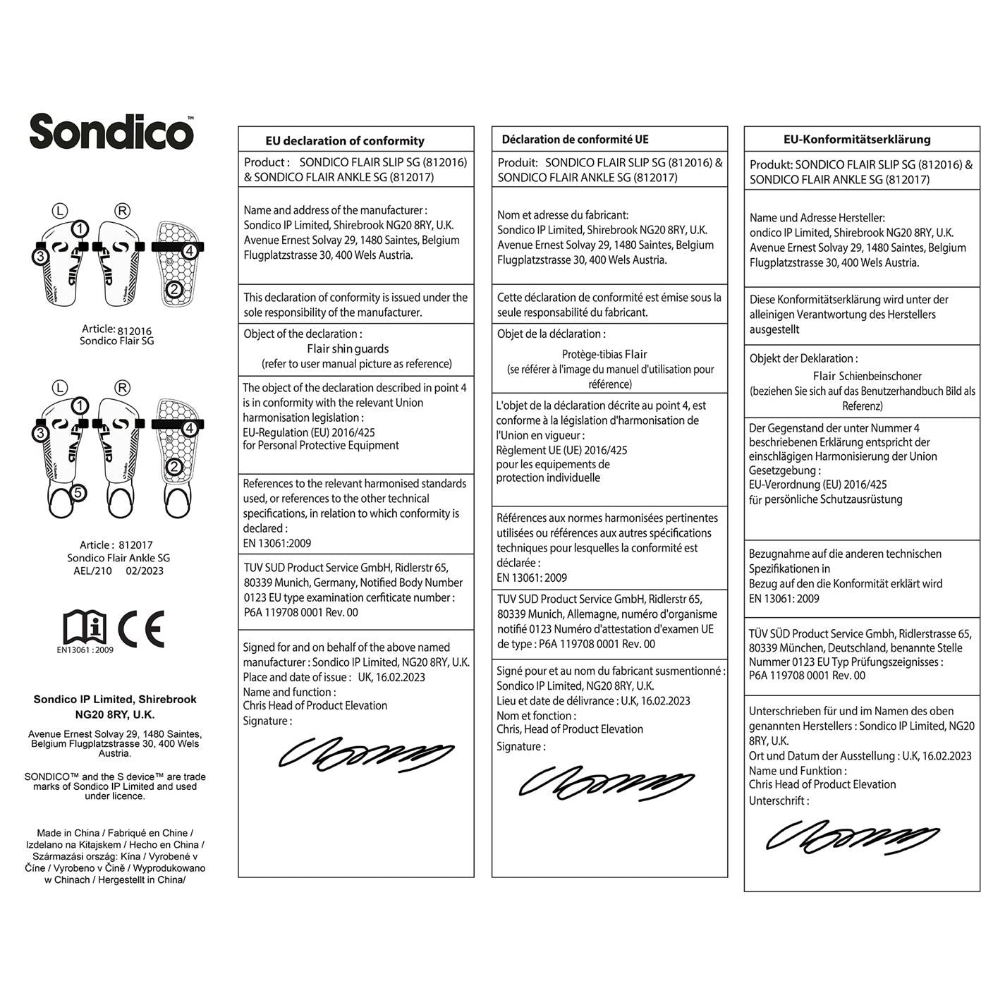 Sondico Comfort Ankle Shinguards