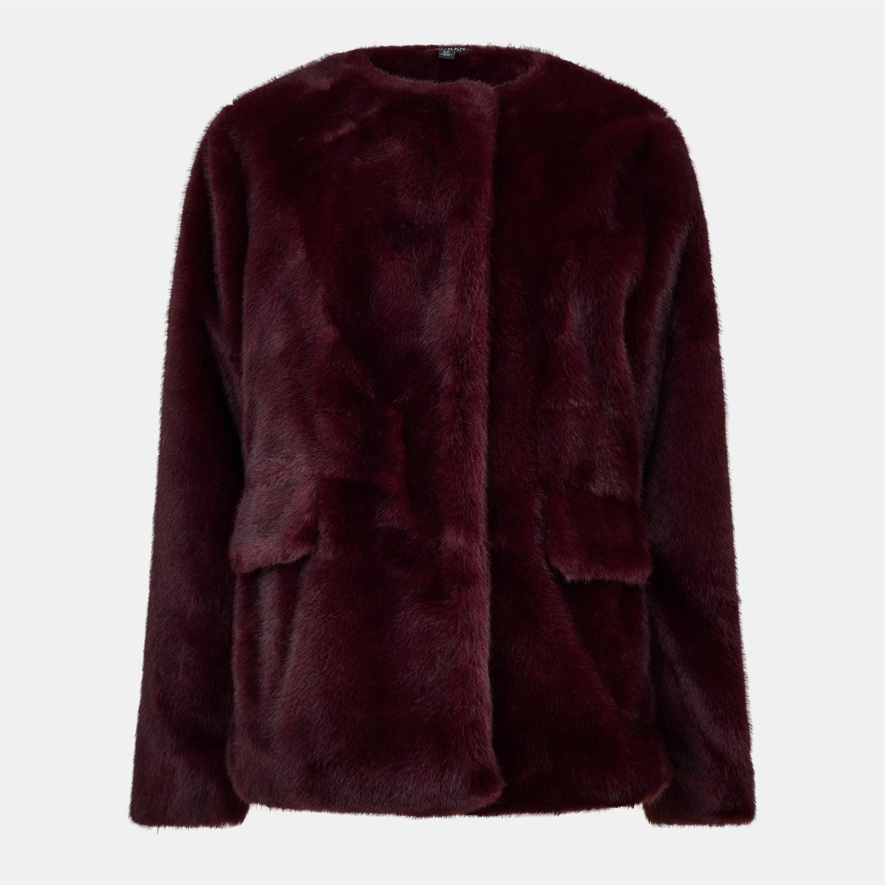 Lauren by Ralph Lauren Real Leather Fx Fur Teddy Coat