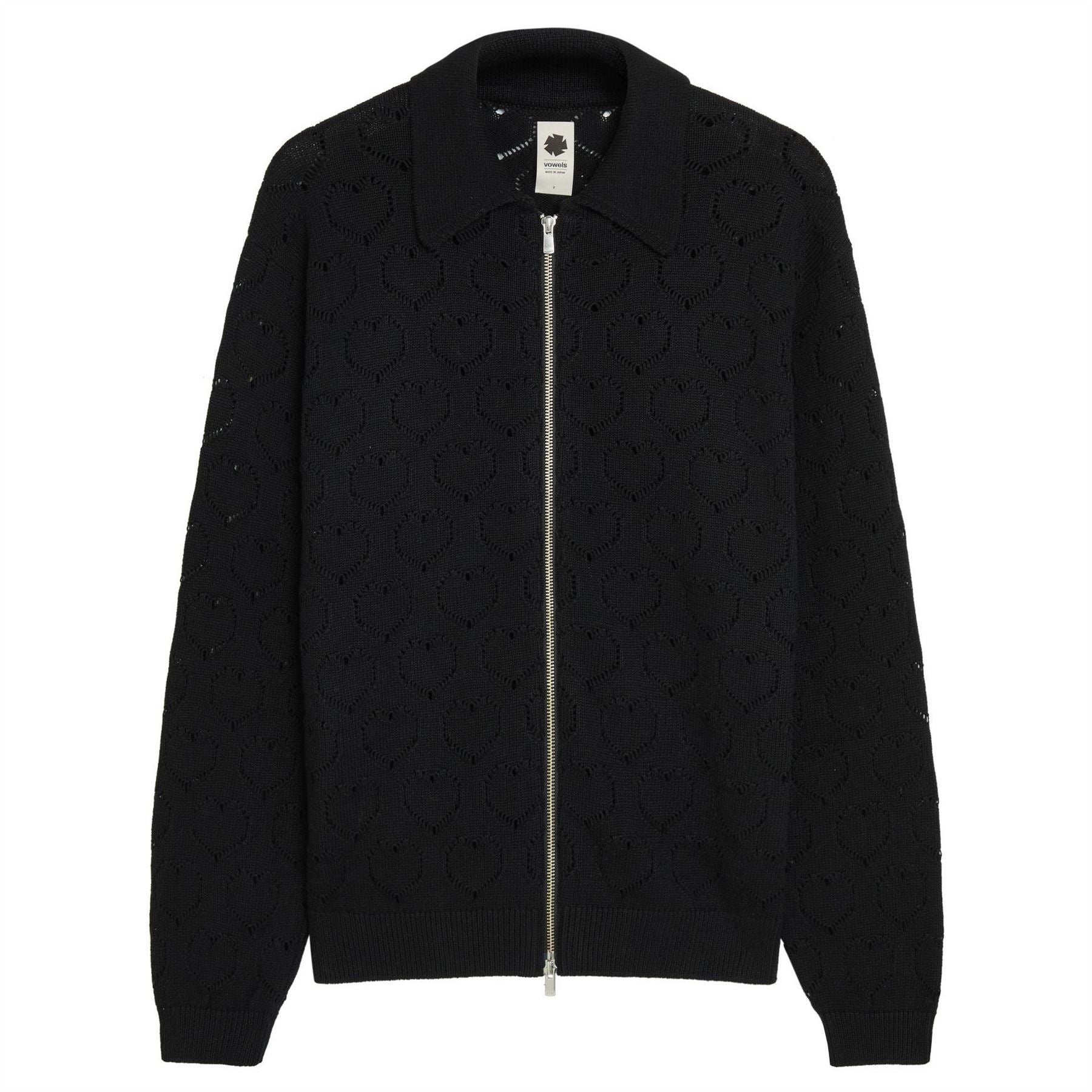 Vowels  Eyelet Knitted Zip U