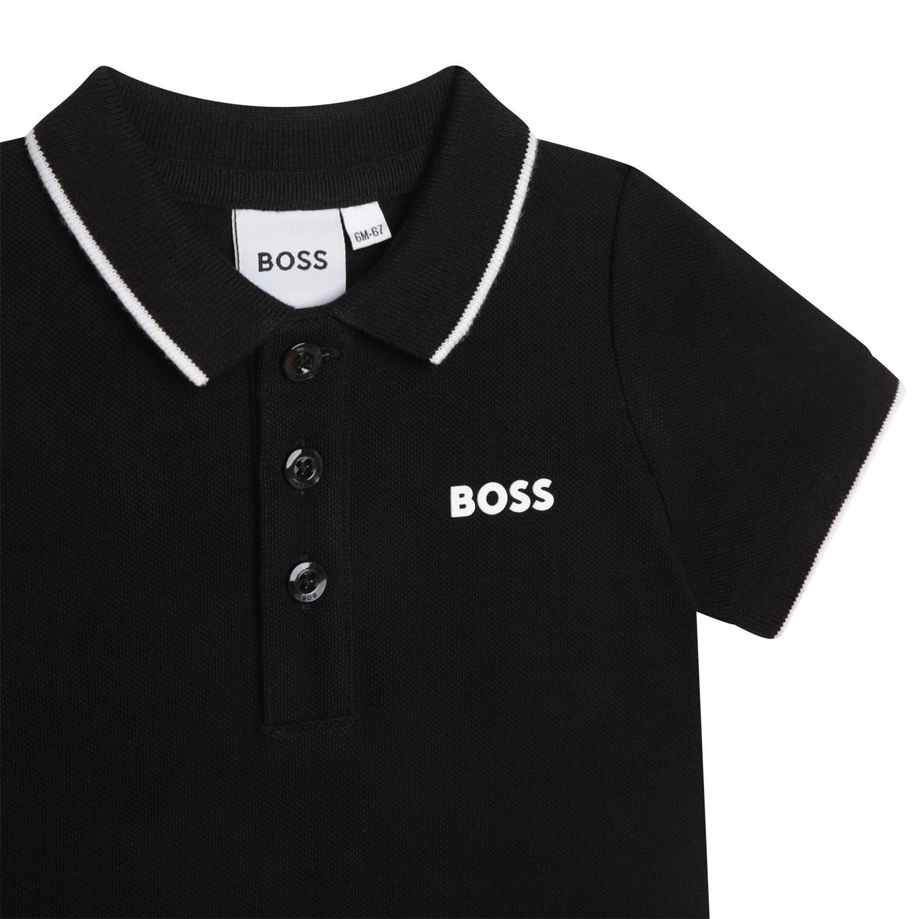 Boss Small Logo Cotton Short Sleeve Polo Shirt