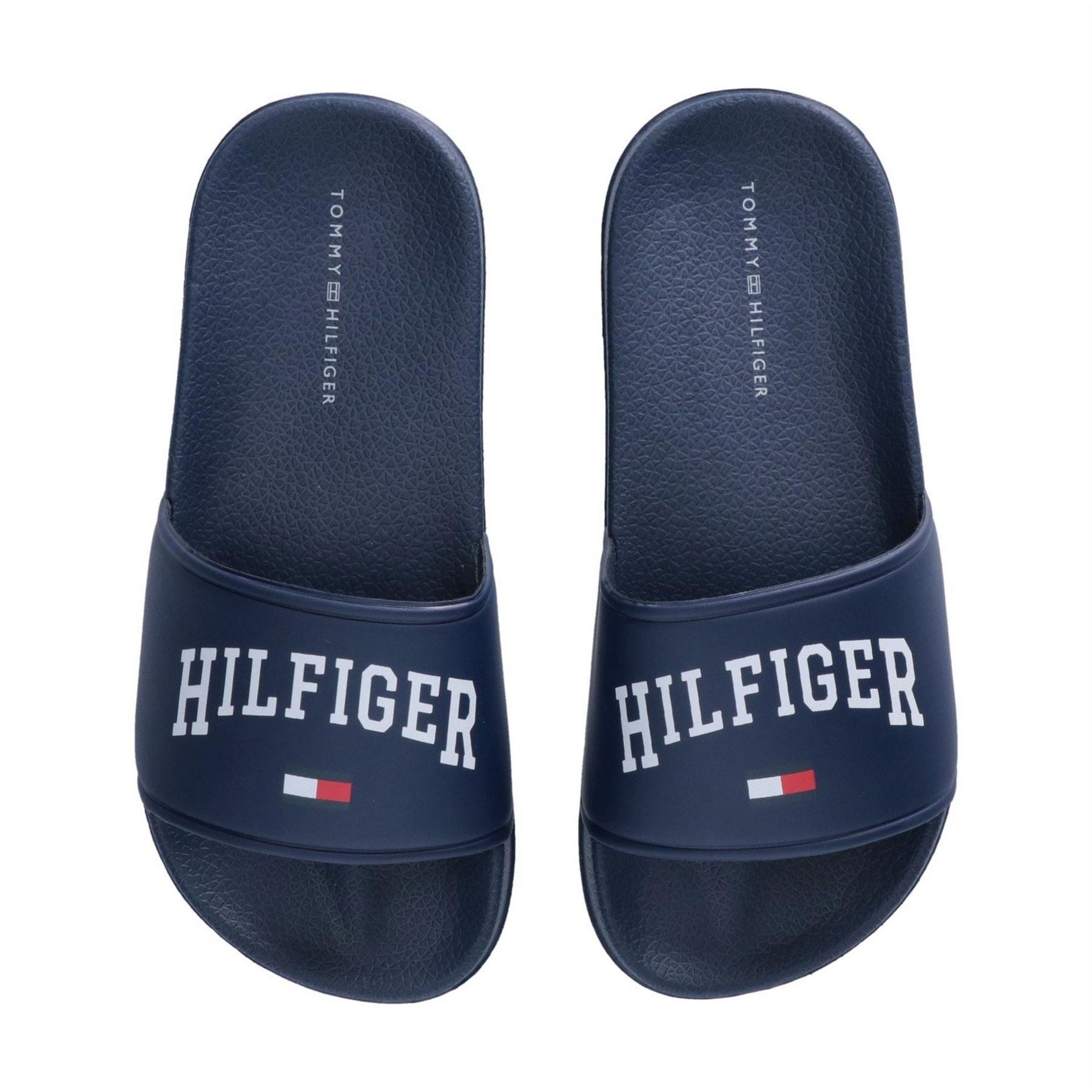 Tommy Hilfiger Junior Slides Open Toe Logo Print Flats