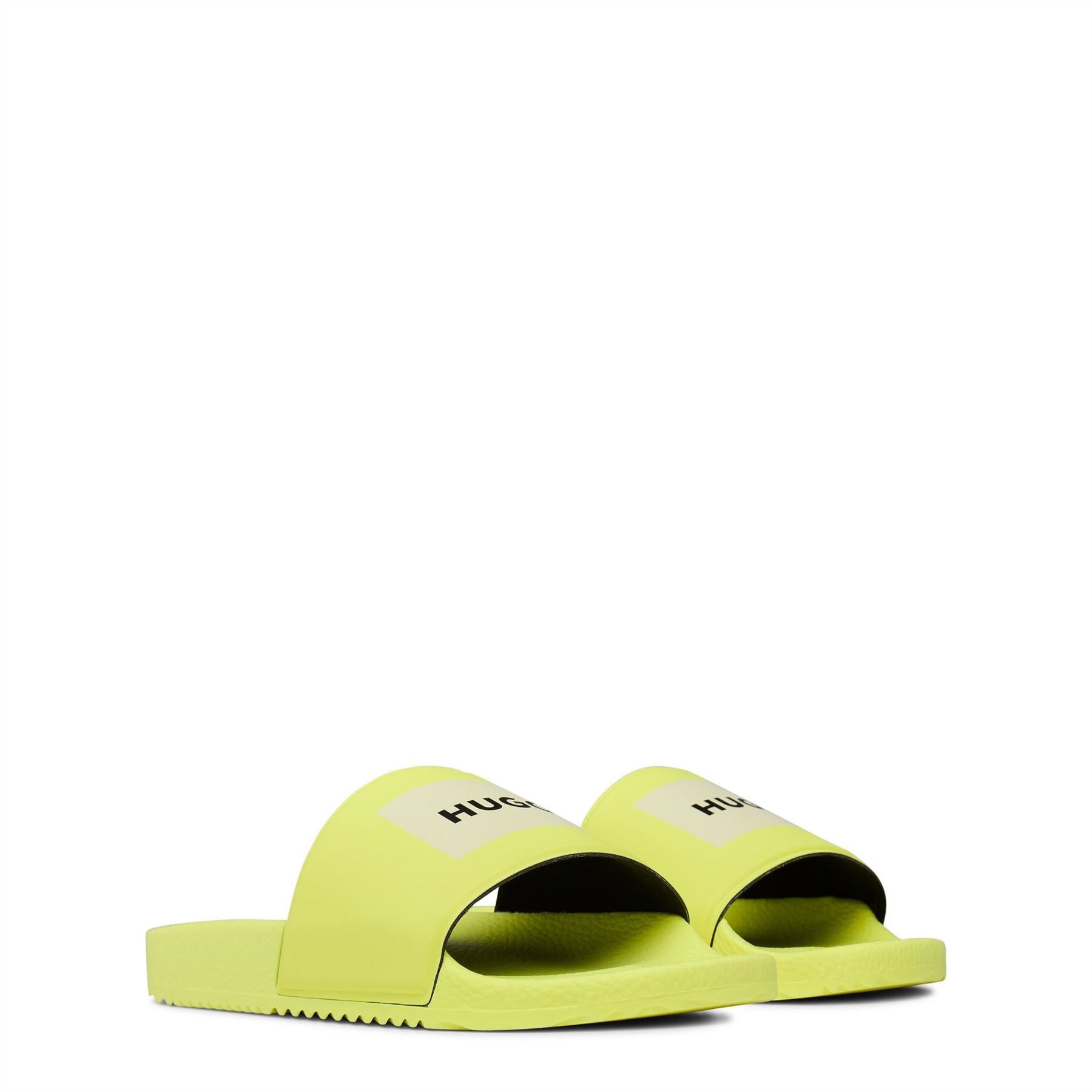 Hugo Logo Print Open Toe Slides