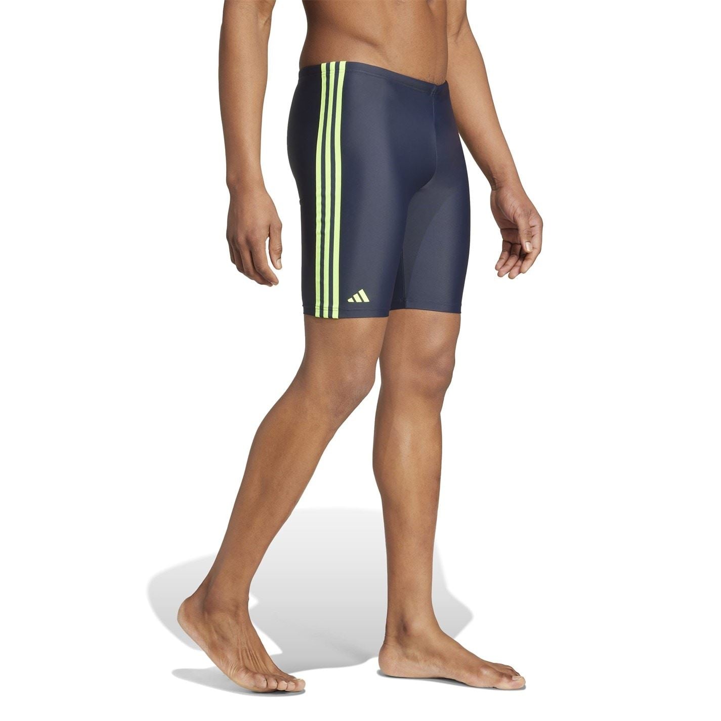 adidas Mens Primeblue 3 Stripes Swim Jammer