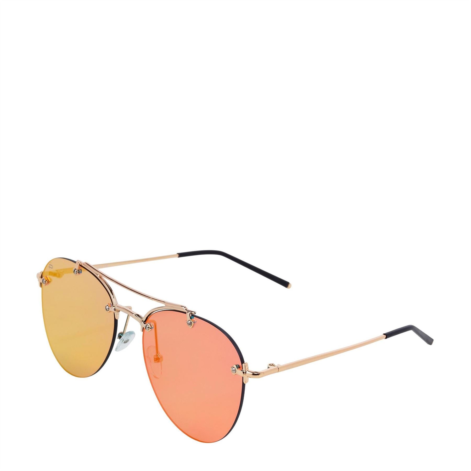 Prive Revaux R The Dutchess Rimless Double Bridge Aviator Sunglasses