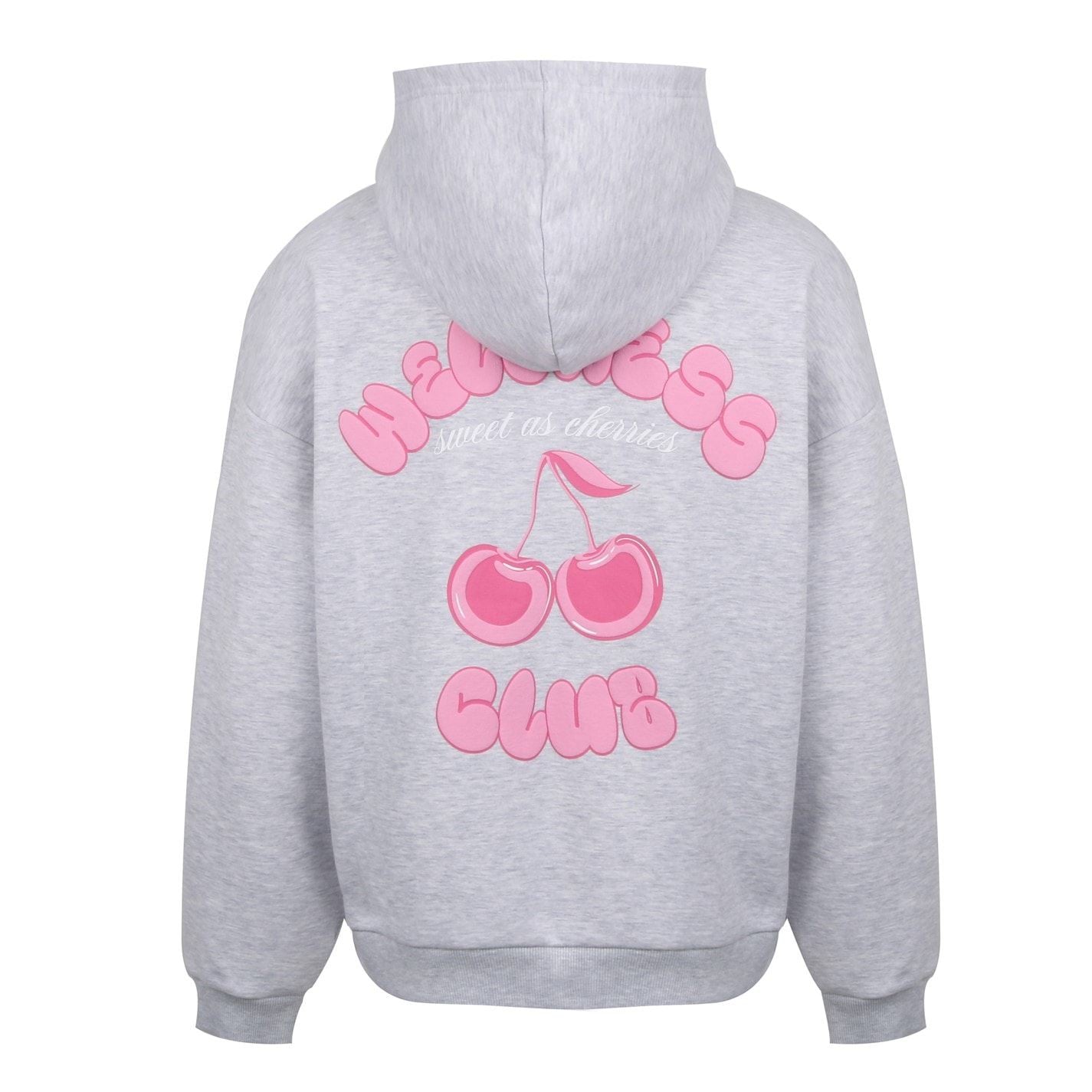 Miso Bubble Hood Lettering Drop Shoulder Sweatshirt