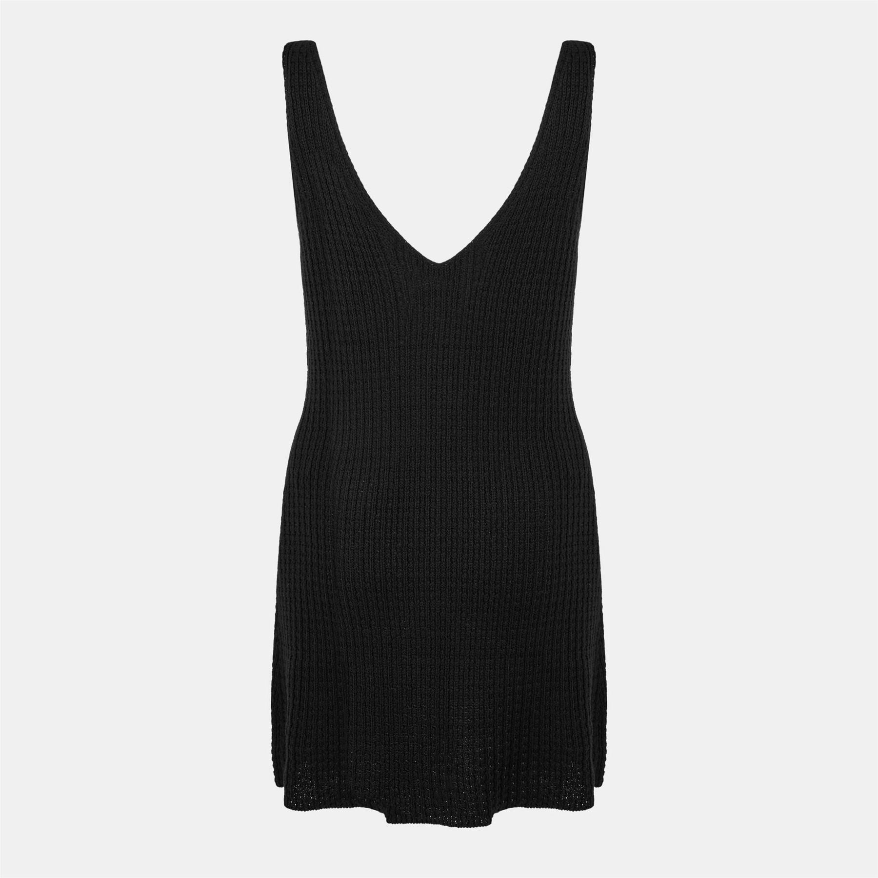 Jack Wills Stitchy V Neck Mini Knitted Jumper Dress