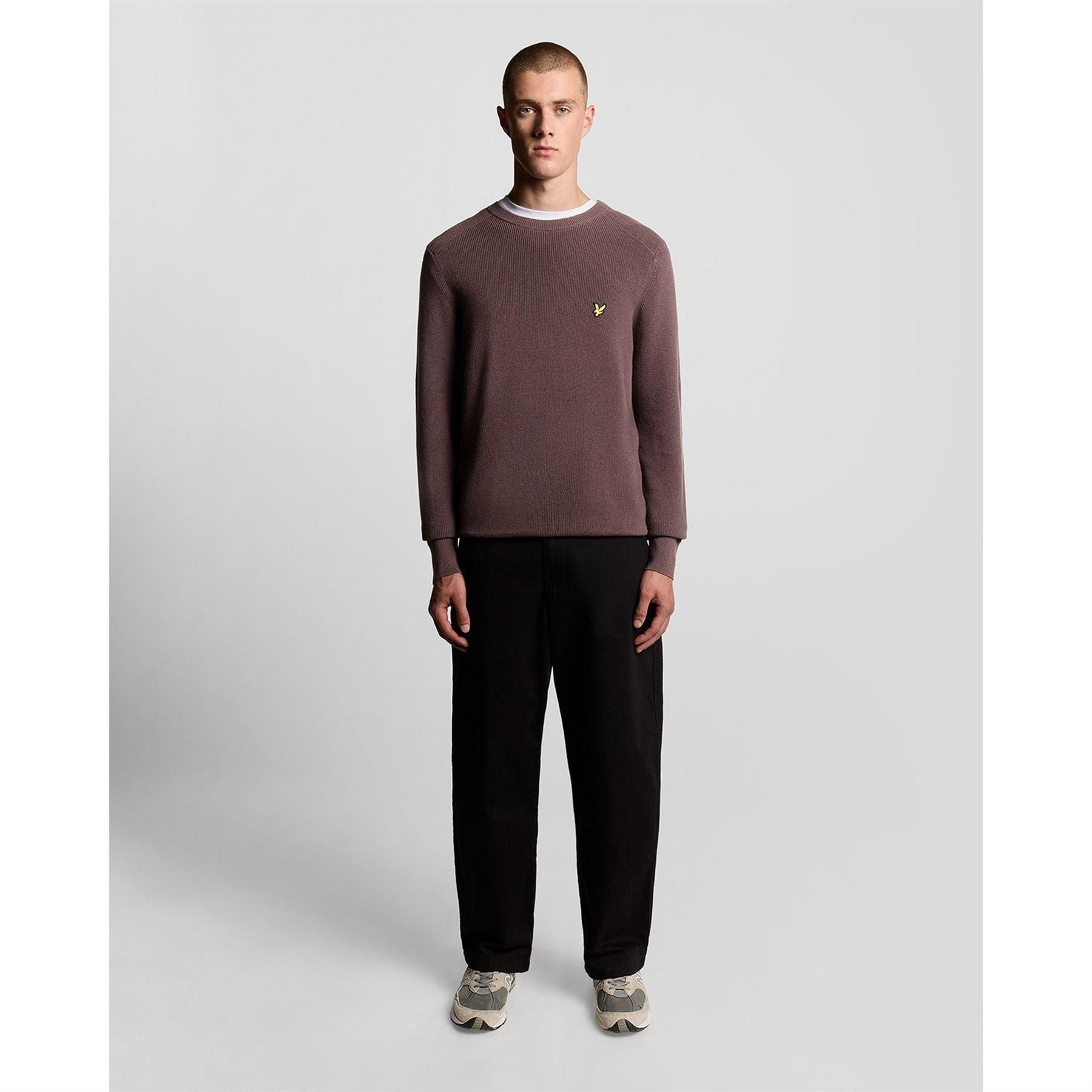 Lyle and Scott Ribbed Crew Neck Raglan Sleeve Sweater