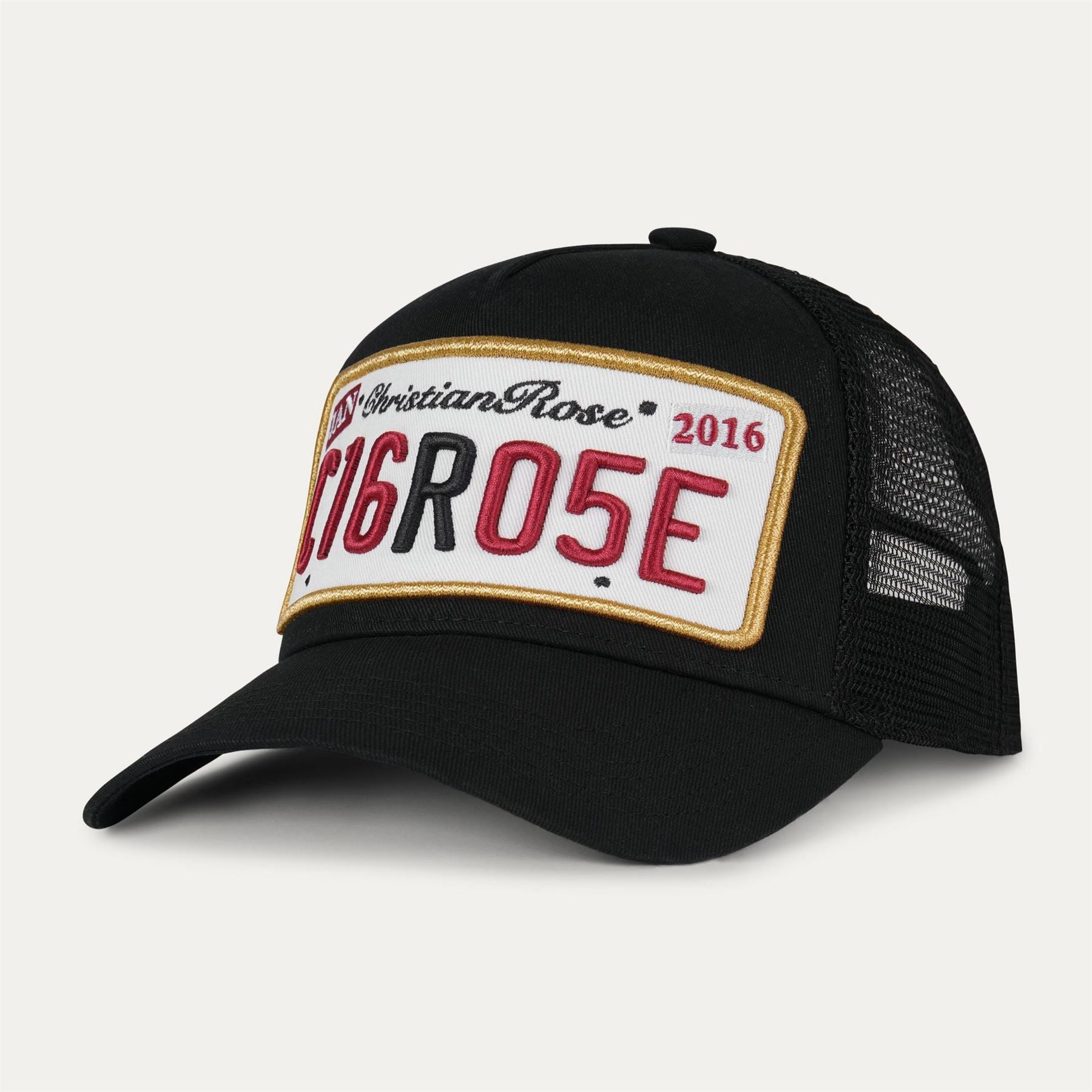 Christian Rose Plate Trucker Cap