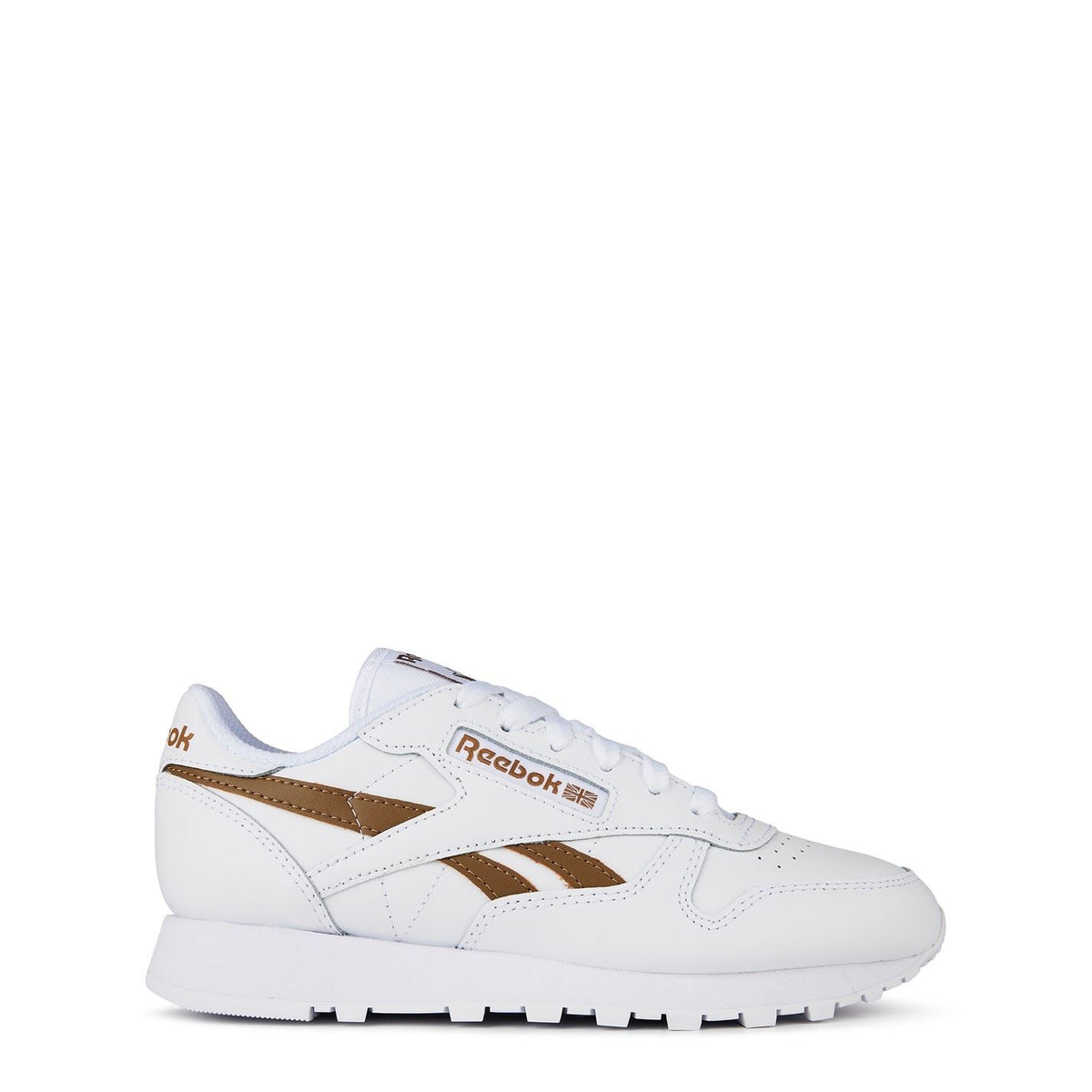 Reebok Classic Leather Lace-Up Trainers with Perforated Detailing