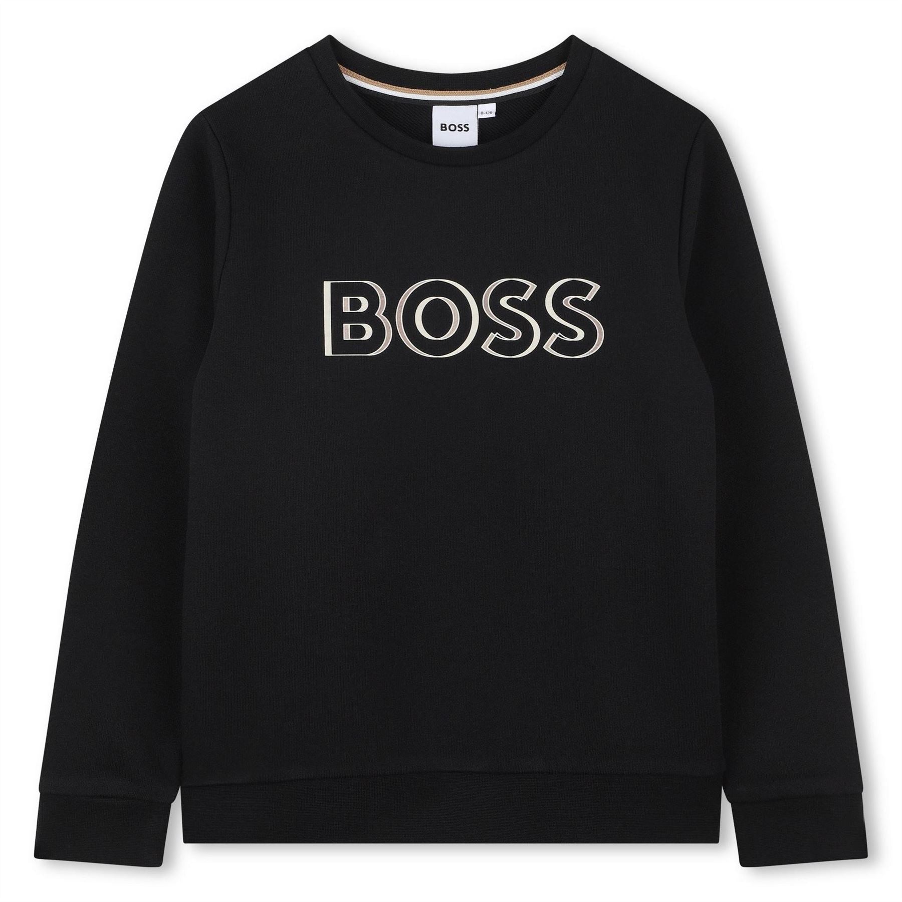 Boss Logo Print Crew Neck Regular Fit Sweatshirt