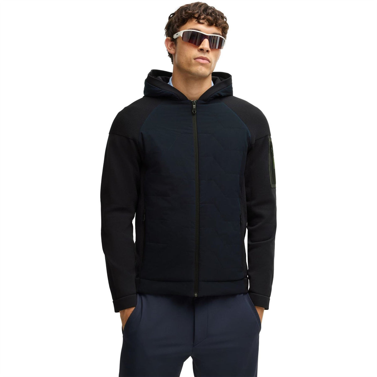 Boss K Desert Hy 01 Green Weather Resistant Breathable Hybrid Jacket