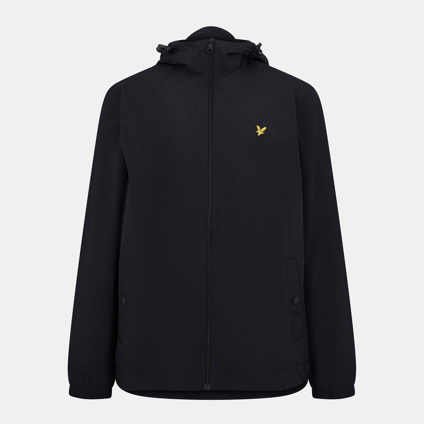 Lyle and Scott Zip Through Cotton Wind Resistant Long Sleeve Hooded Rain Anorak