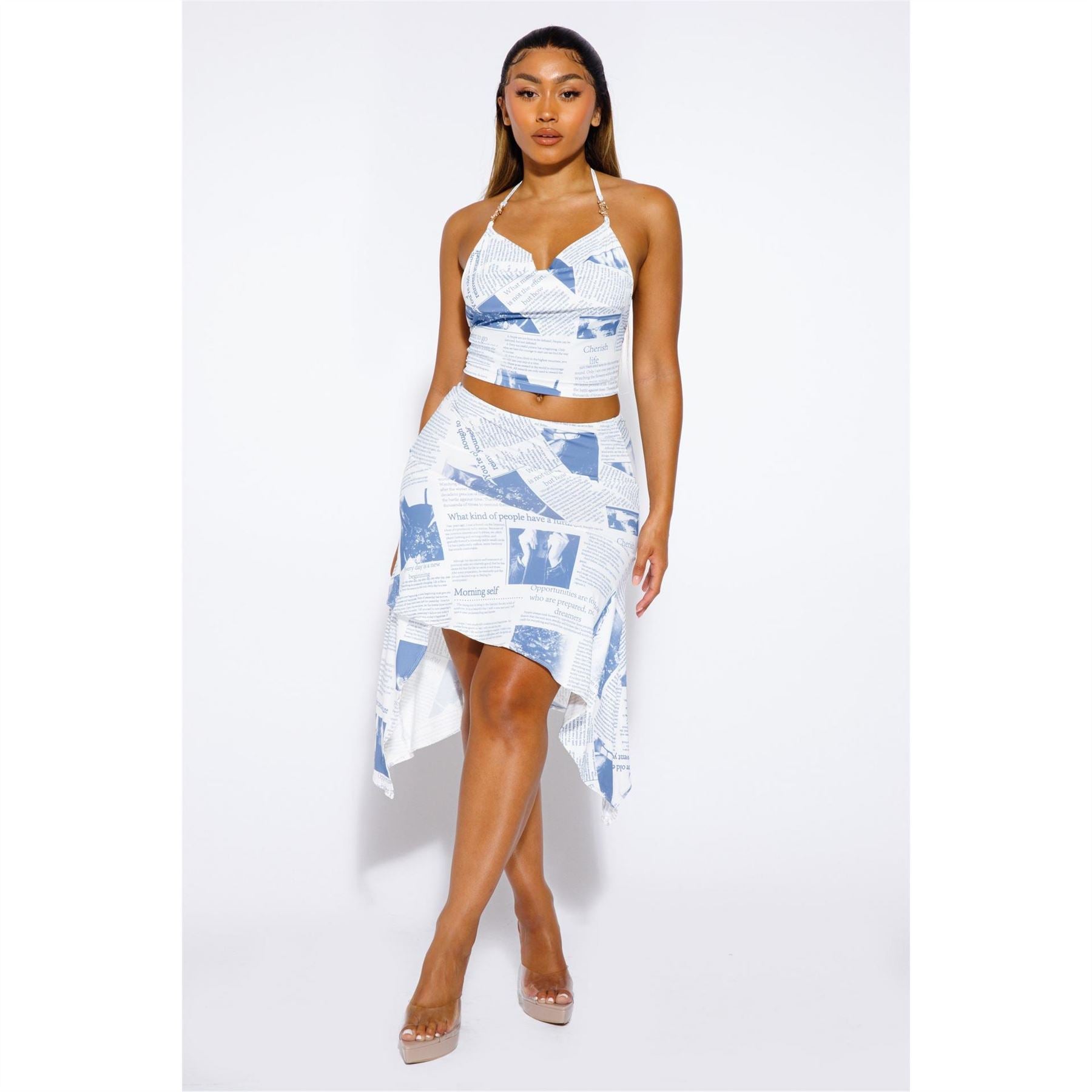 Honeyz Print Bodycon Skirt