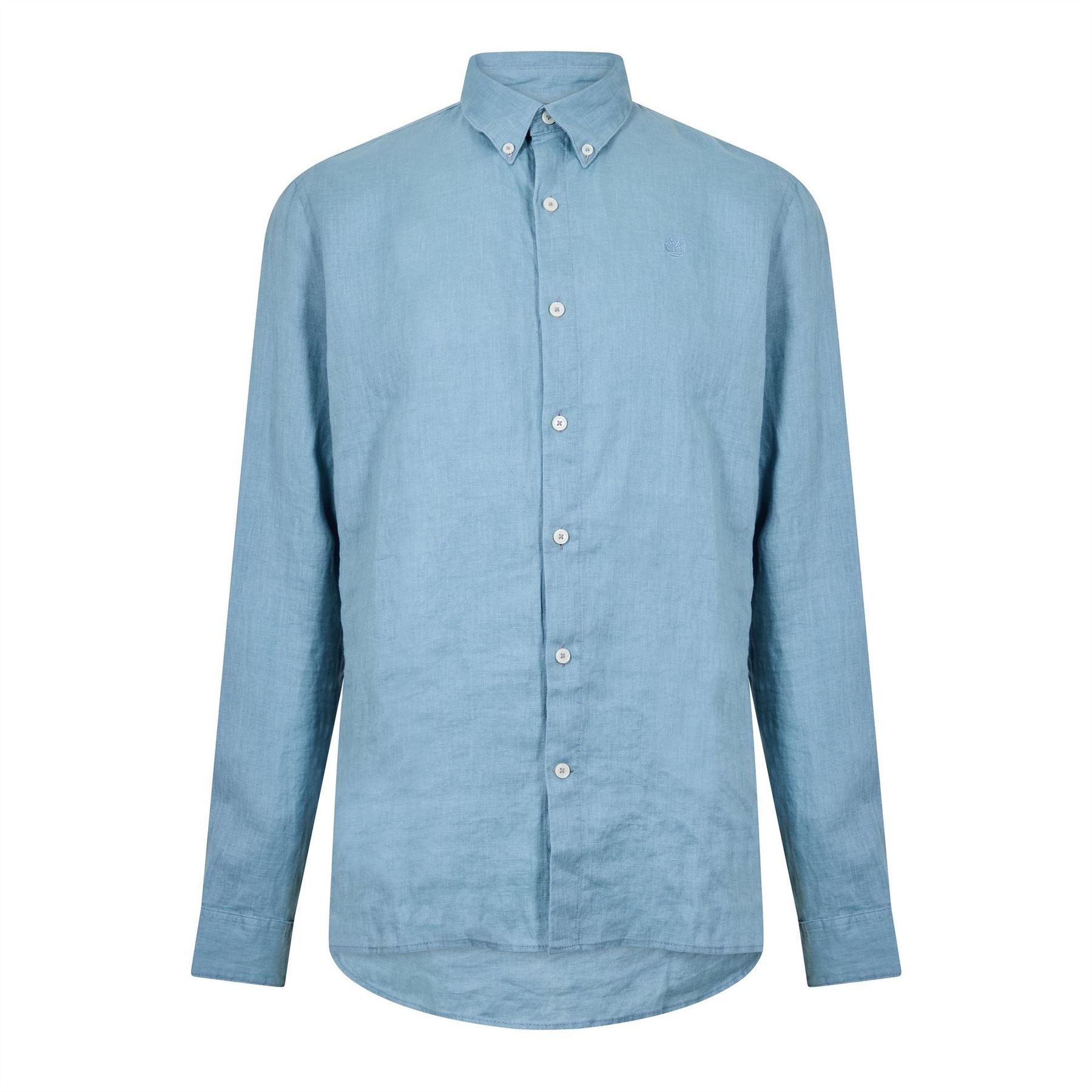 Timberland Mill Brook Linen Leaf Green Long Sleeve Plain Shirt
