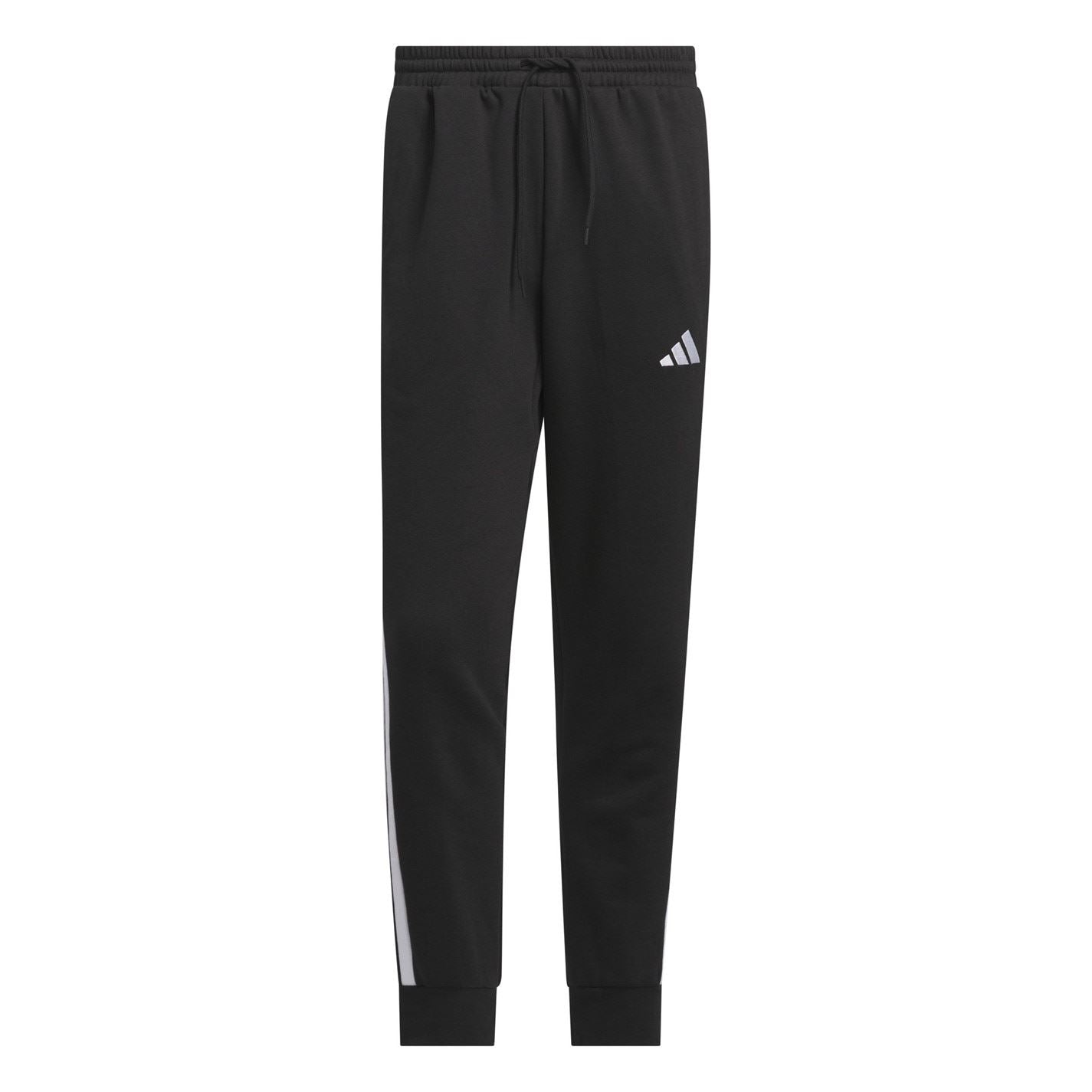 adidas Fleece Tapered Cuff 3 Stripes Joggers M