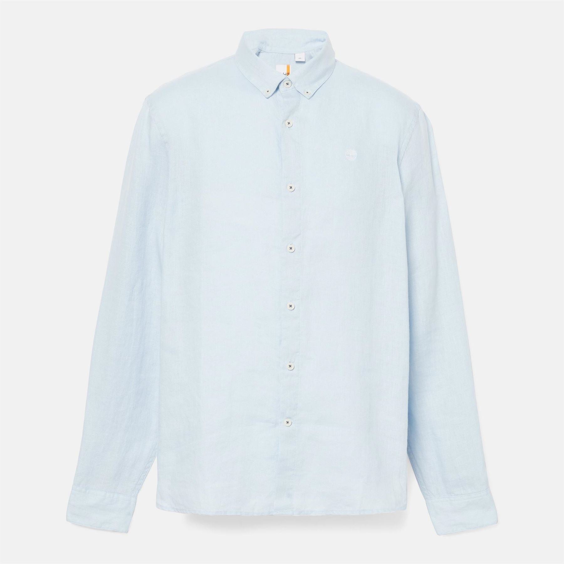 Timberland Mill Brook Linen Leaf Green Long Sleeve Plain Shirt