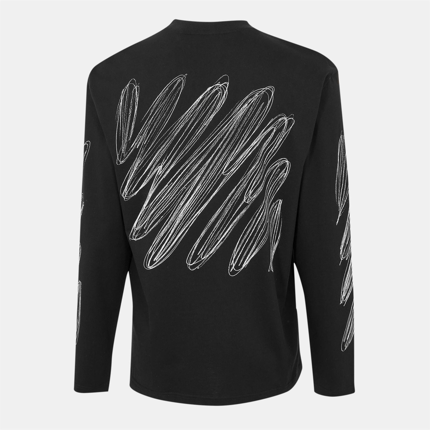 Off White Crew Neck Long Sleeve Regular Fit T-Shirt