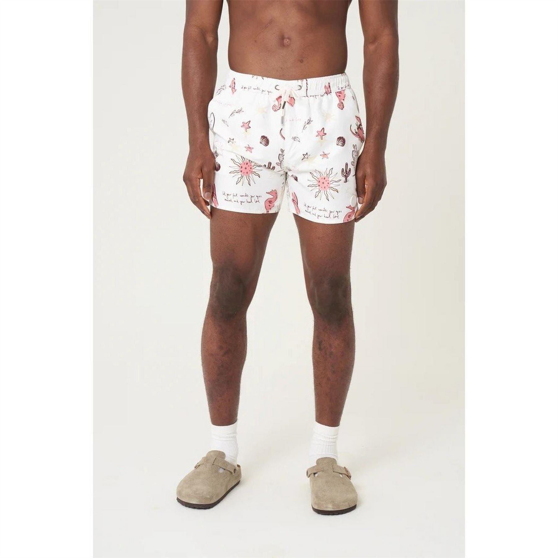 Native Youth Regular Fit Graphic Print Swim Shorts