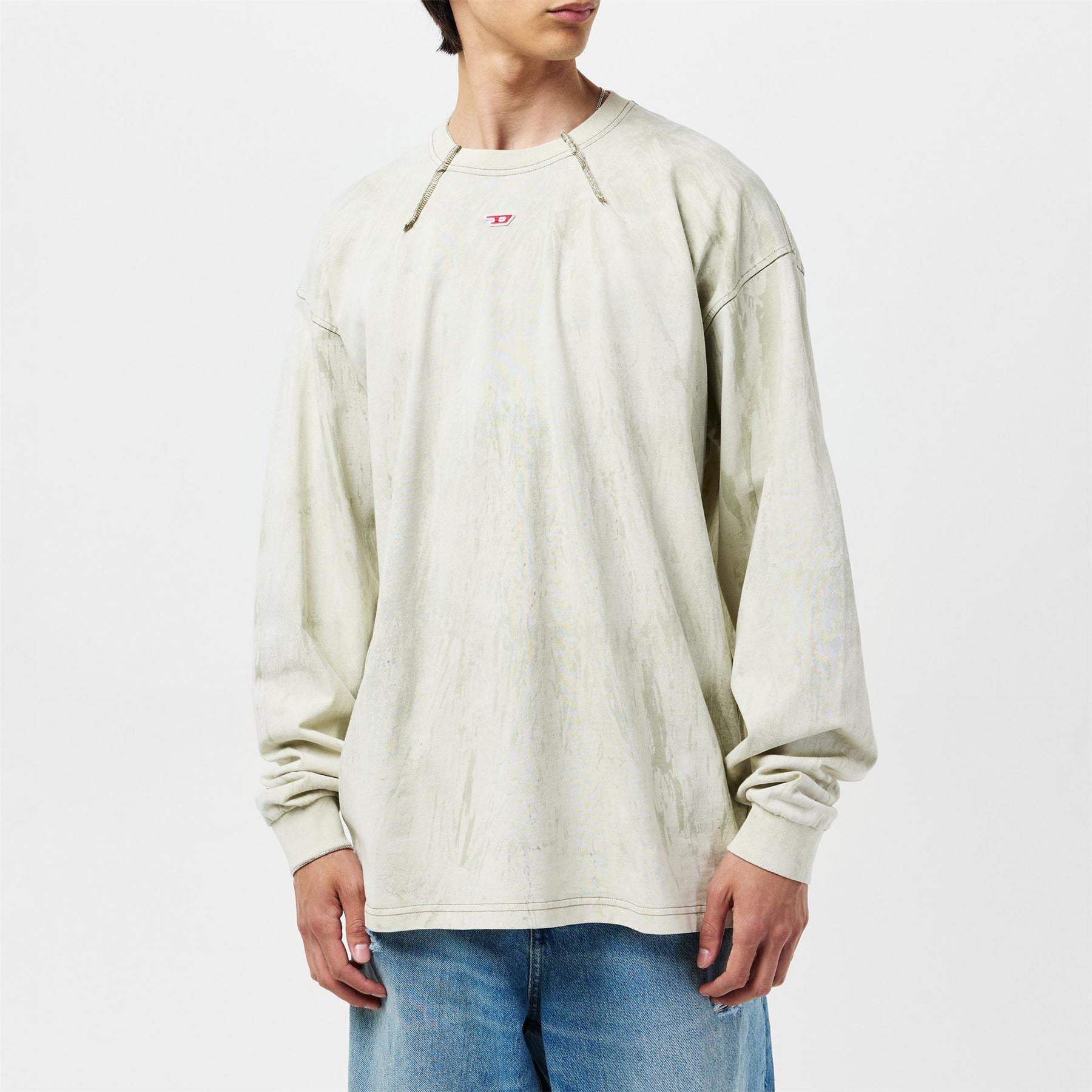Diesel Regular Fit Raglan Sleeve Crew Neck T-Shirt