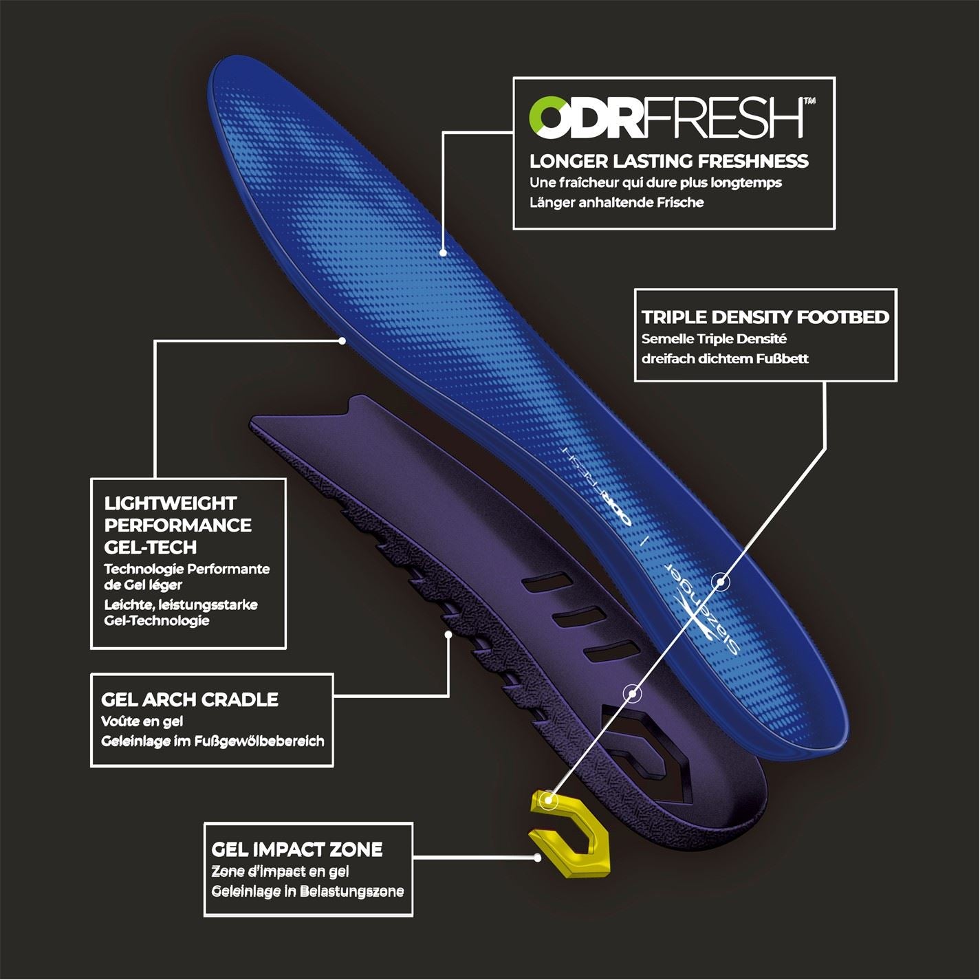 Slazenger Comfort Gel Insoles Mens