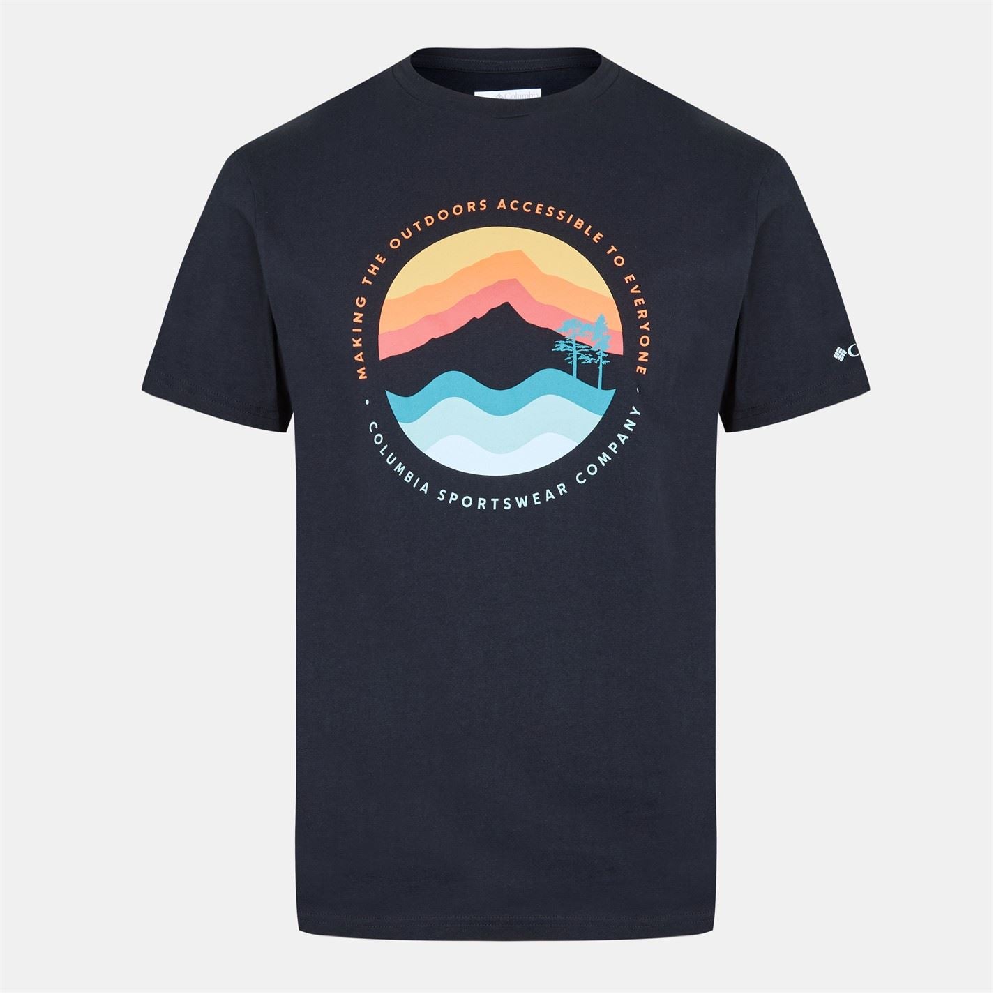 Columbia Geographic Print Crew Neck Regular Fit T-Shirt