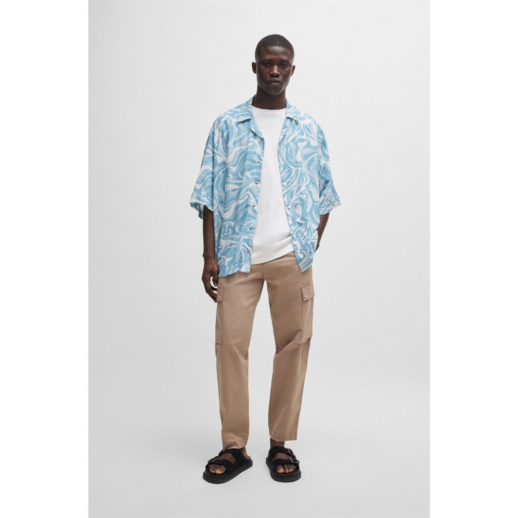Boss Lapis 3 Patterned Short Sleeve Shirt