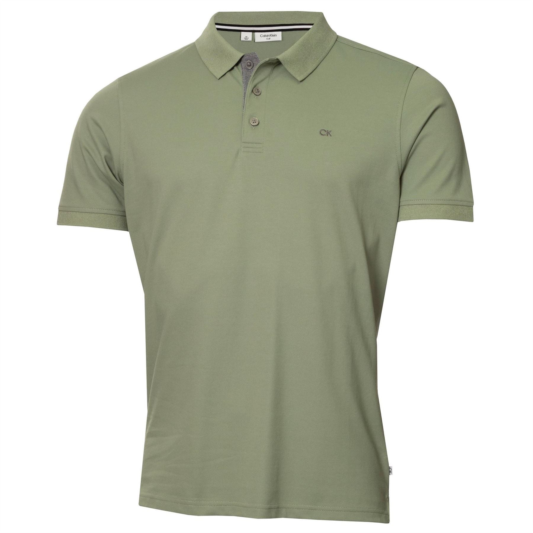 Calvin Klein Golf Embroidered Collared Neck Short Sleeve Polo Shirt