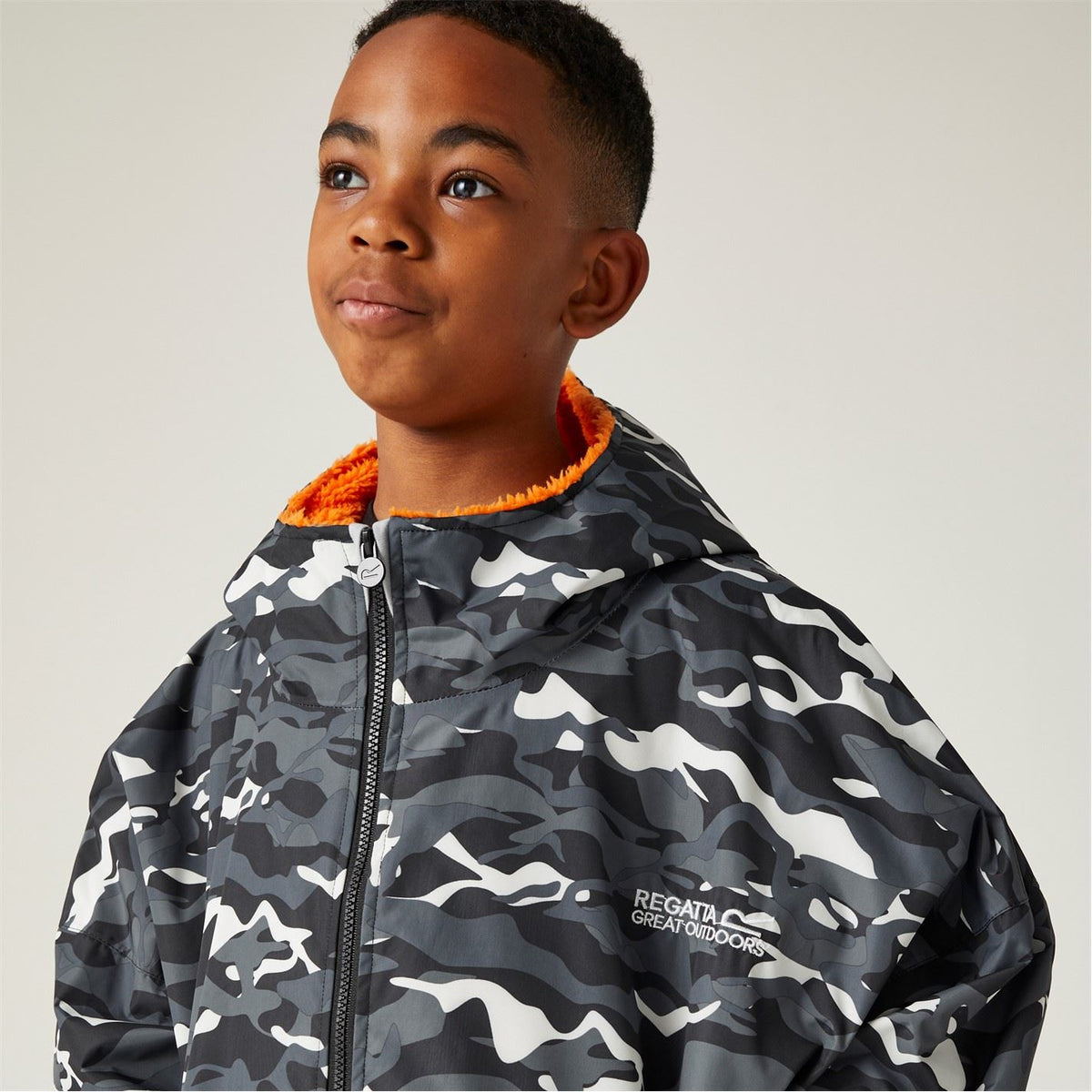 Regatta Kids Fleece Lined Oversized Fit Waterproof Robe